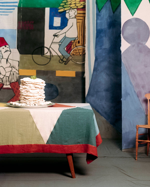 Harlequin Tablecloth in Patchwork Linen 160x300cm