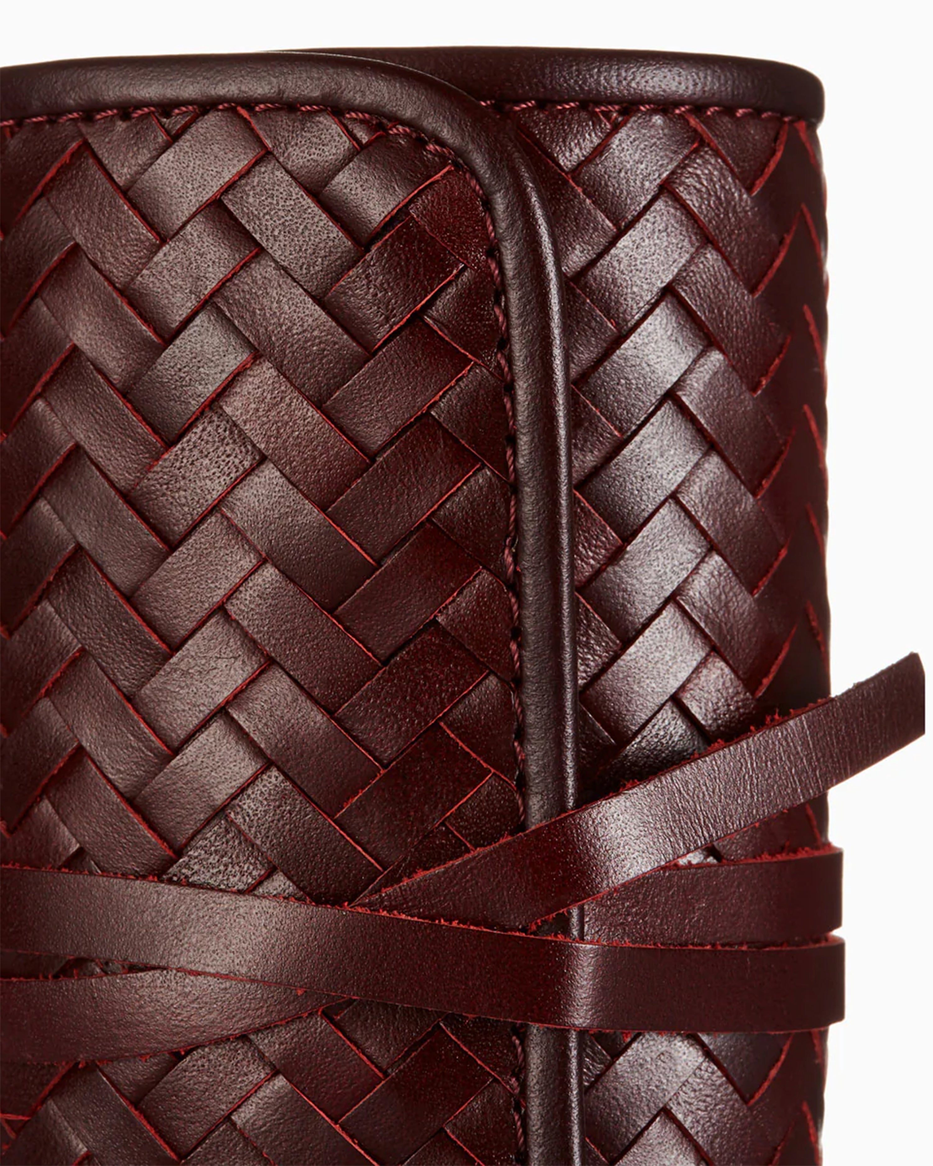 Herringbone Grooming Roll, Bordeaux Red