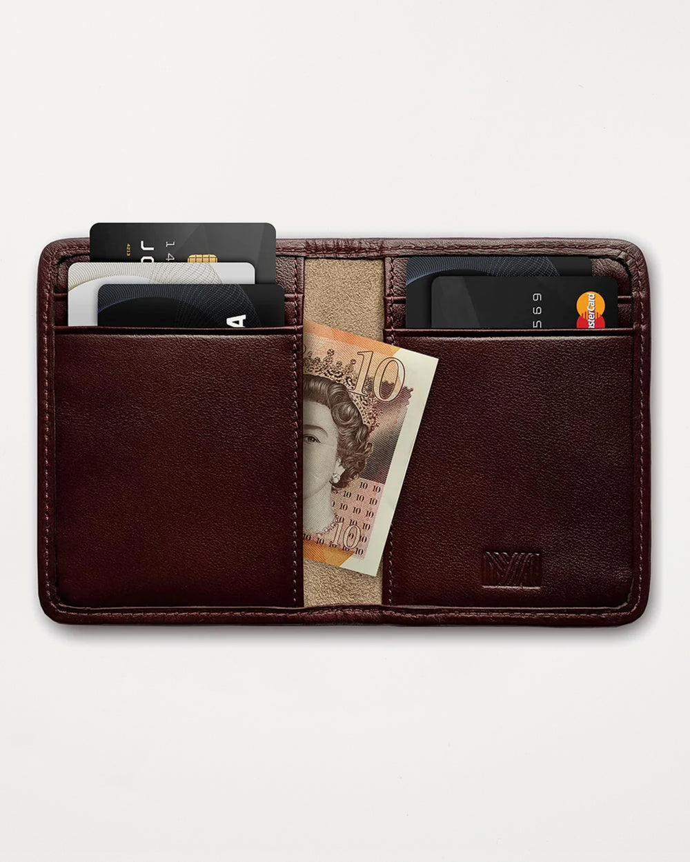 Herringbone Wallet, Bordeaux Red
