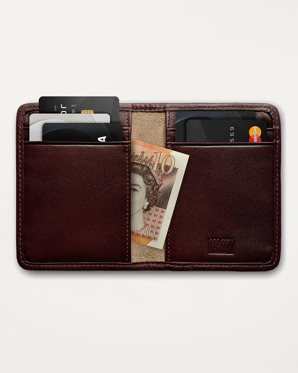 Herringbone Wallet, Bordeaux Red