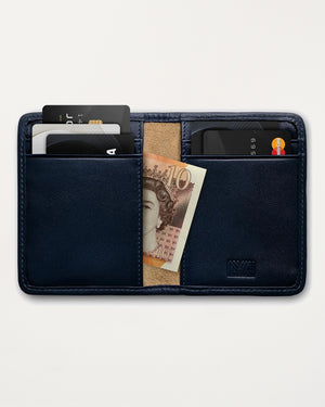Herringbone Wallet, Navy Blue