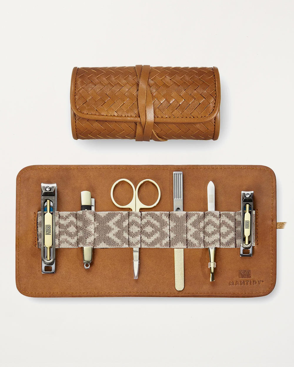 Herringbone Grooming Roll, Tan
