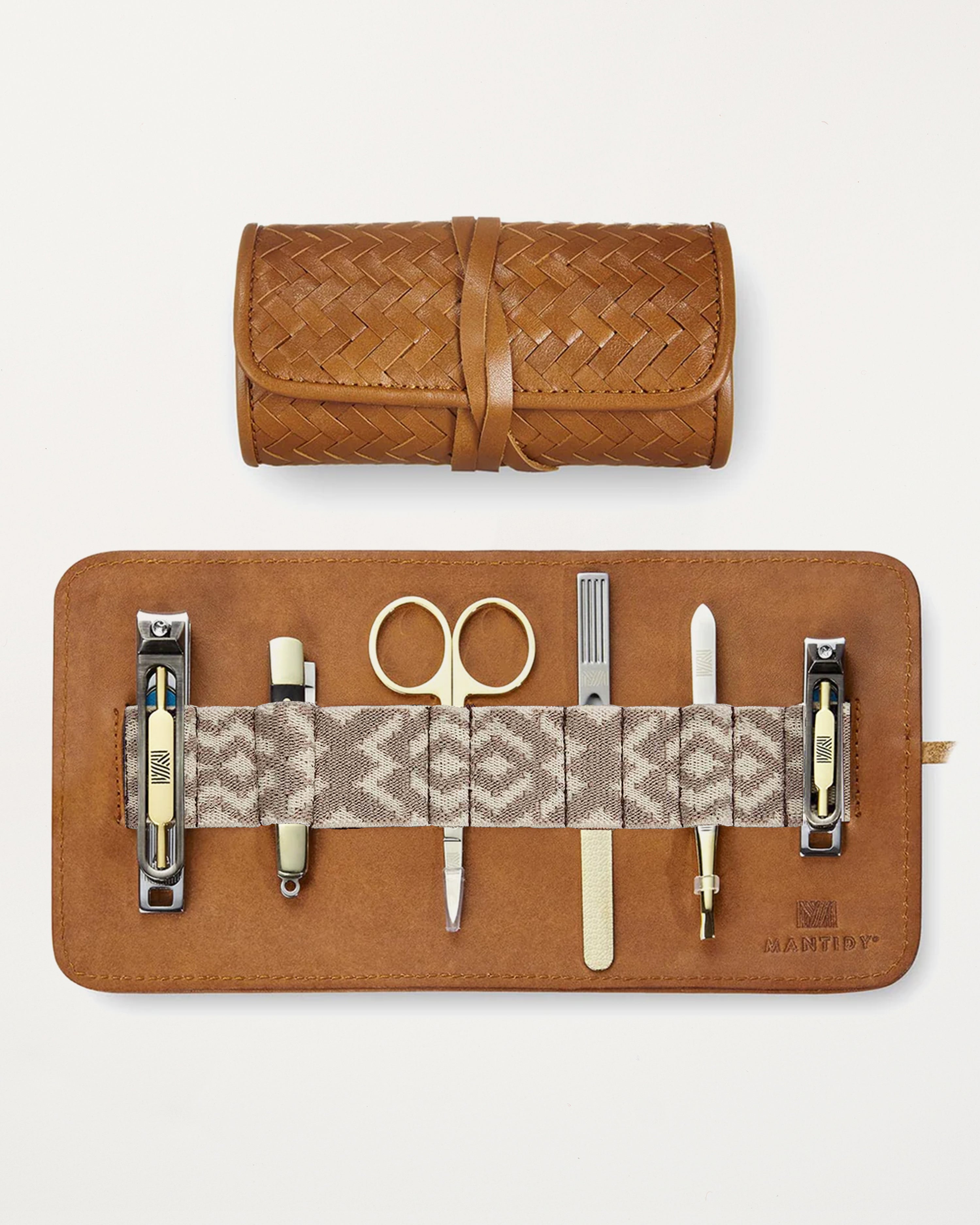 Herringbone Grooming Roll, Tan