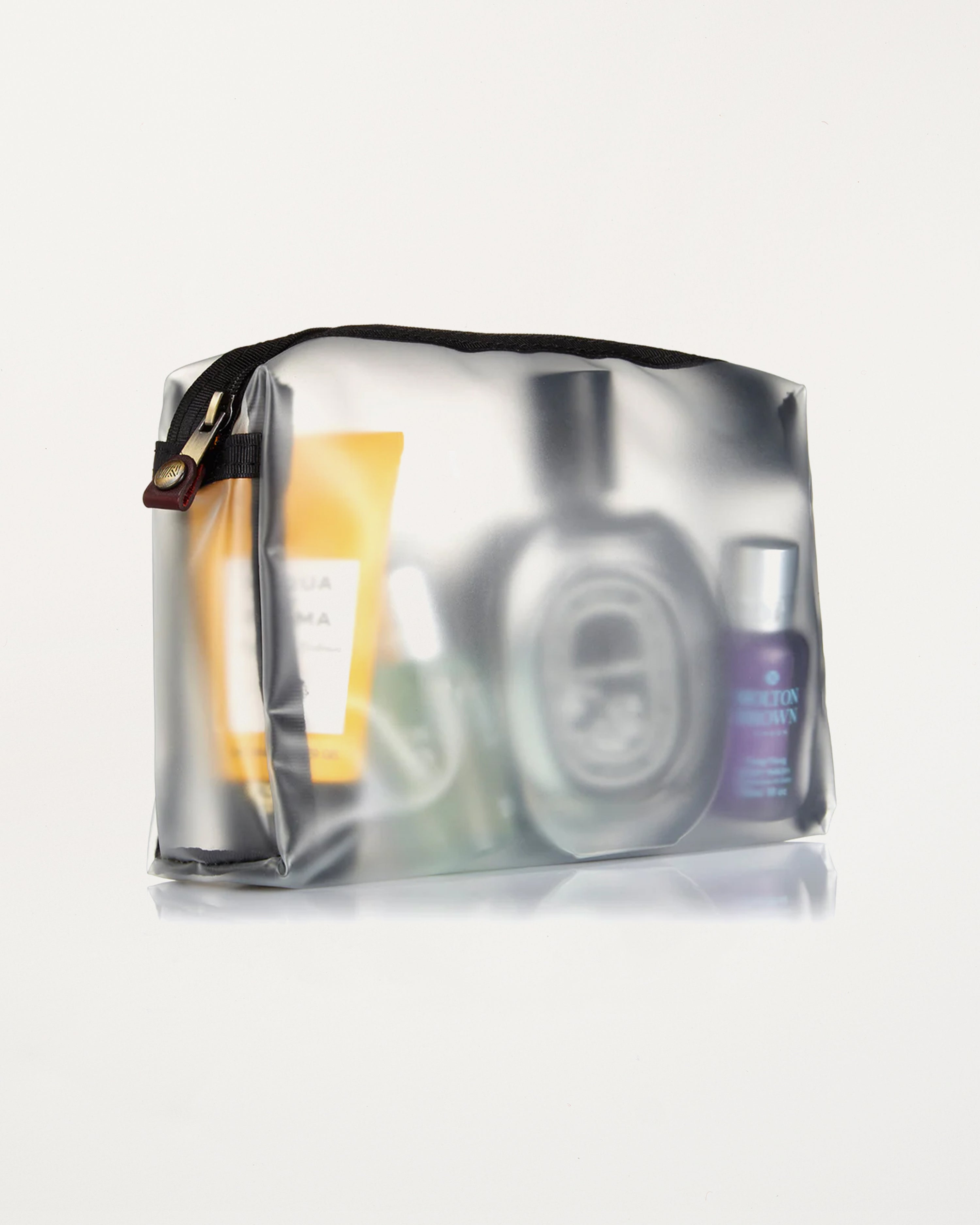 Herringbone Zip Around Toiletry Wash Bag, Tan