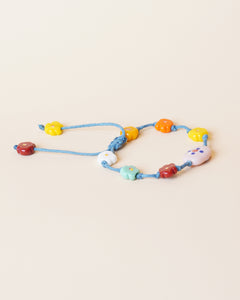 Hippy Flower Anklet Blue