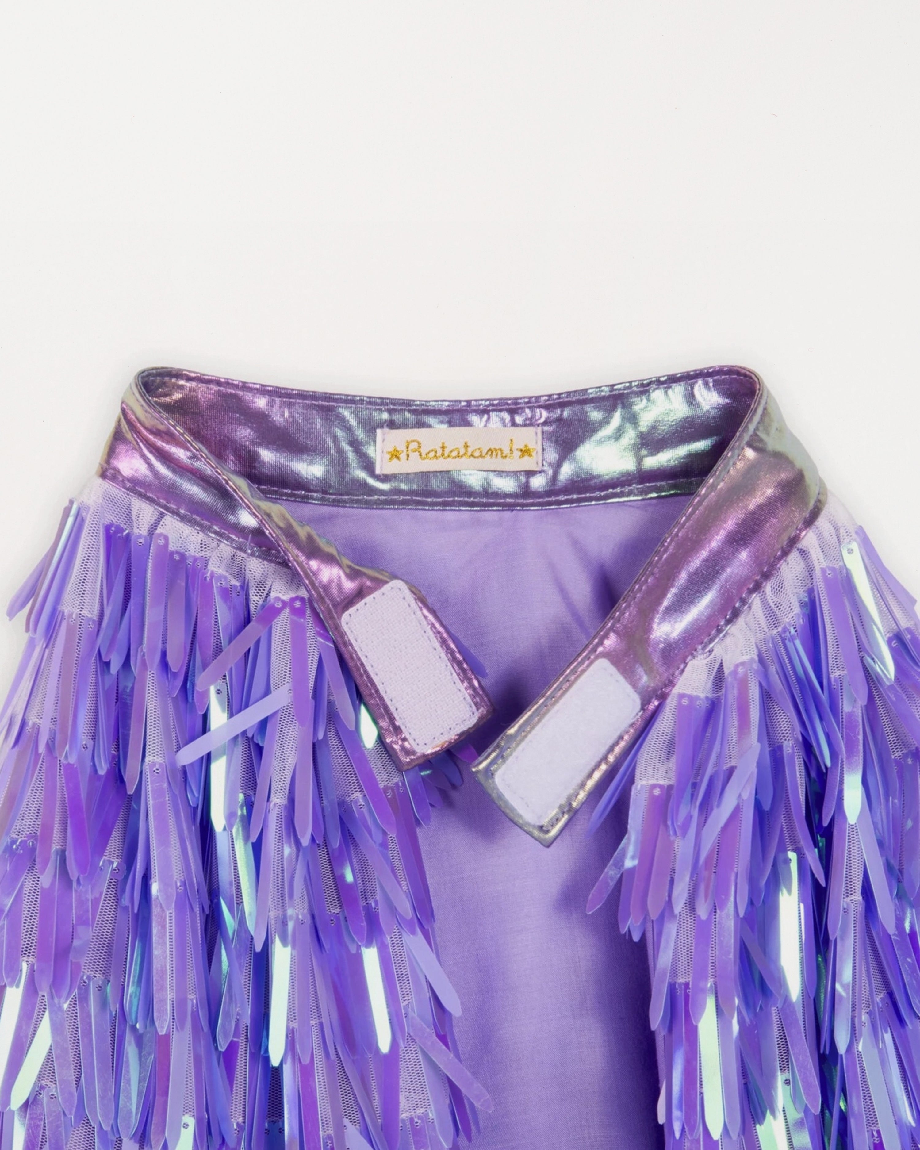 Holographic Fringed Cape Violet