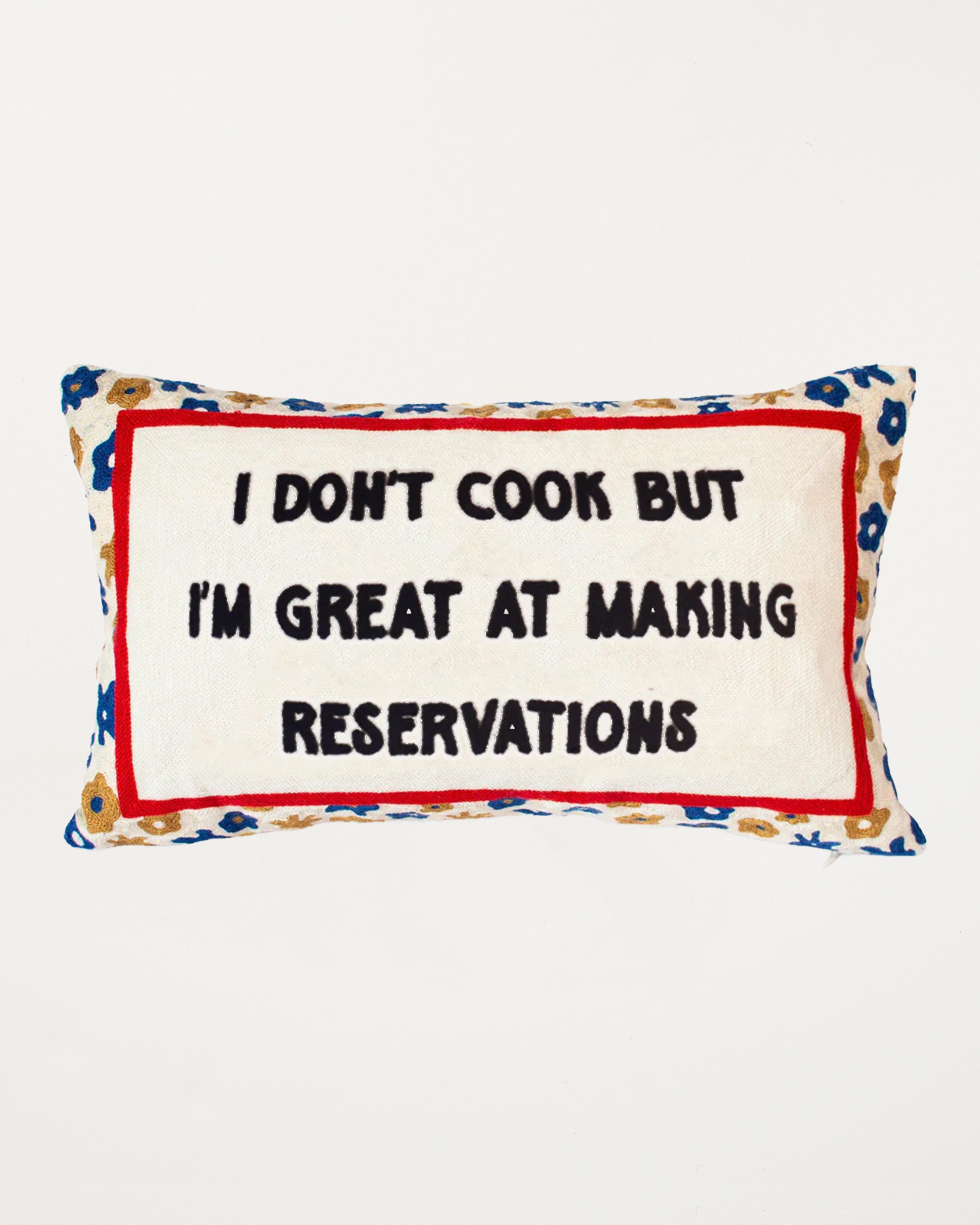 I Don't Cook Needlepoint Cushion