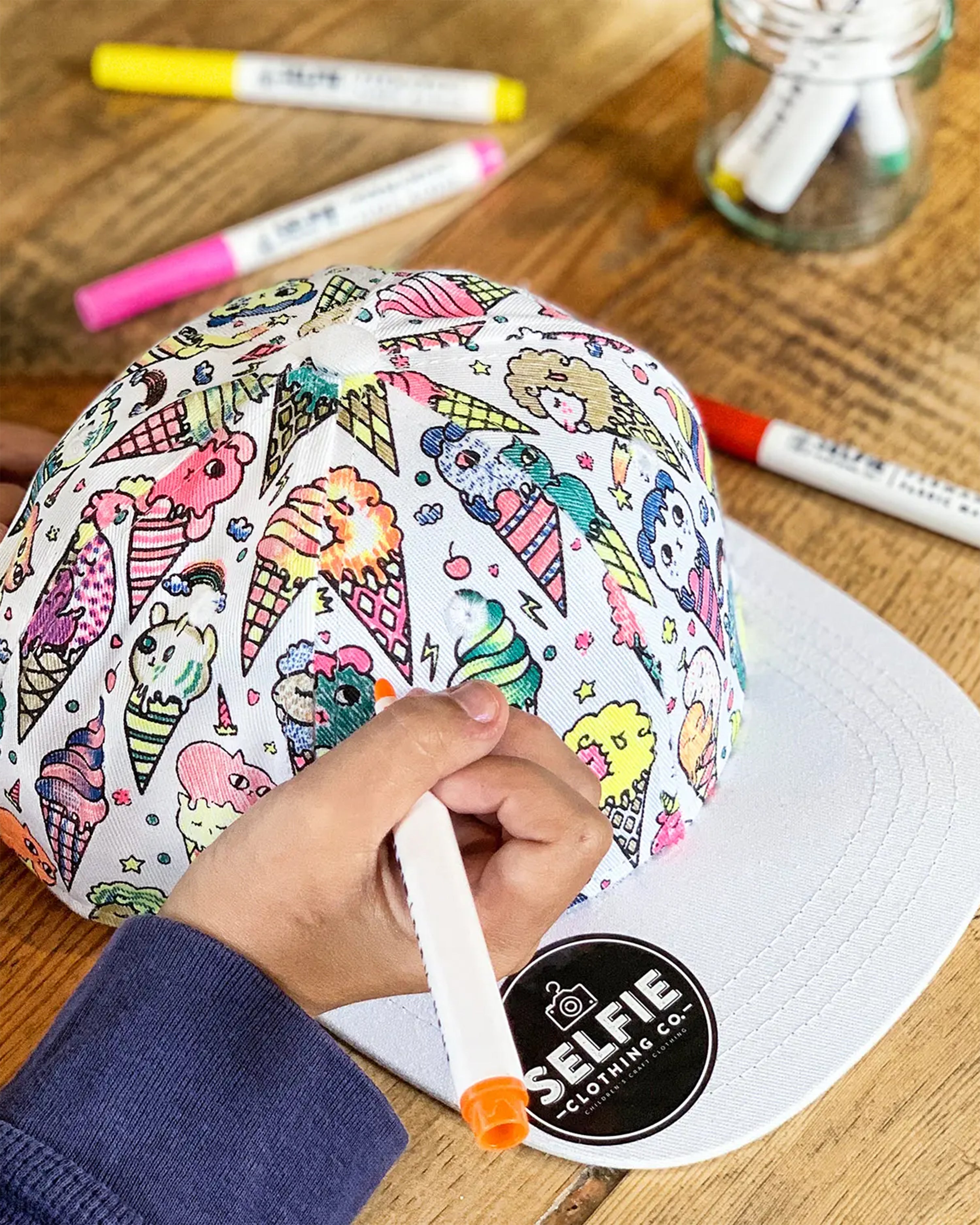 IceKream Unicorn Colour In Snapback Cap
