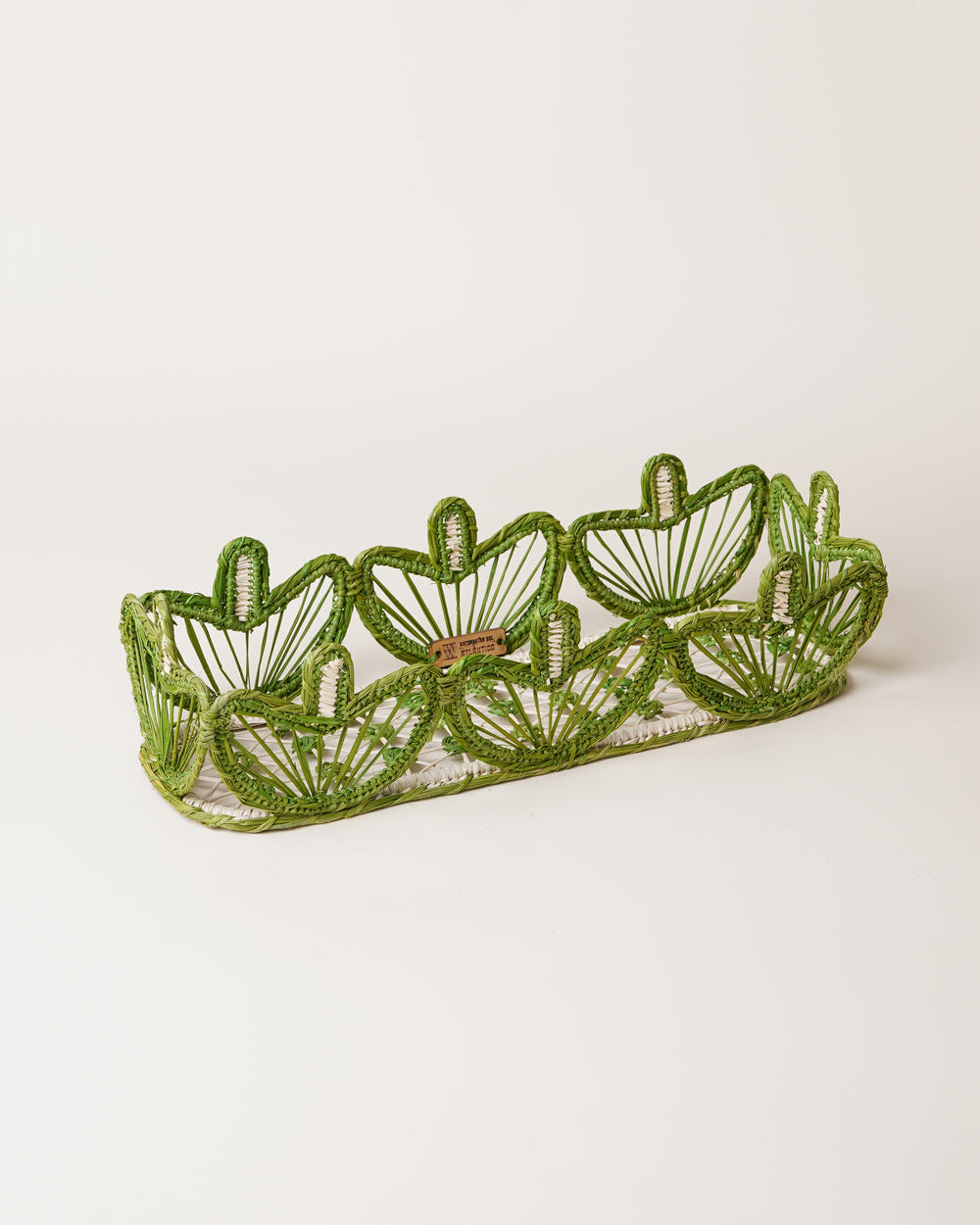 Iraca Palm Long Tray Large Green