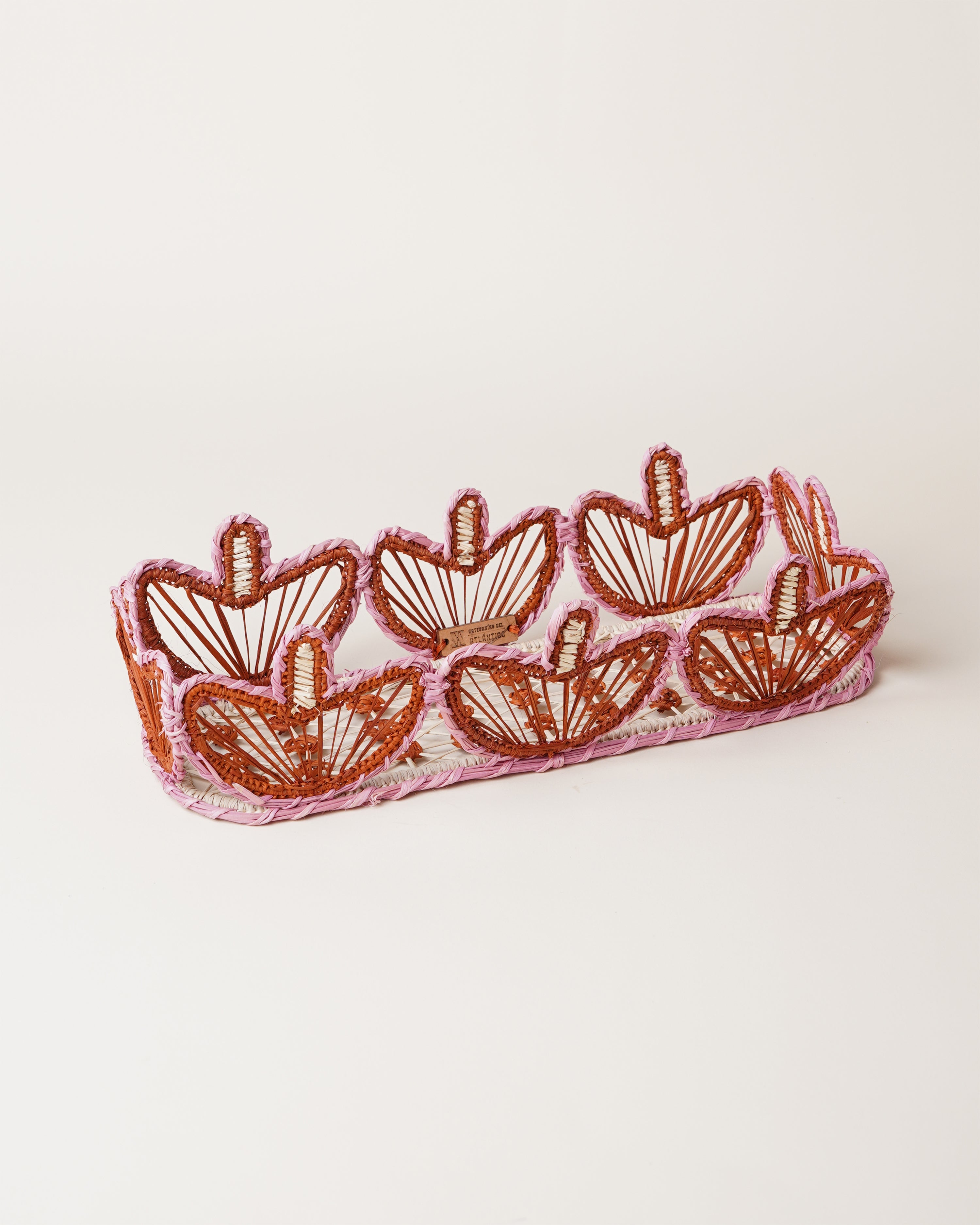Iraca Palm Long Tray Large Terracotta