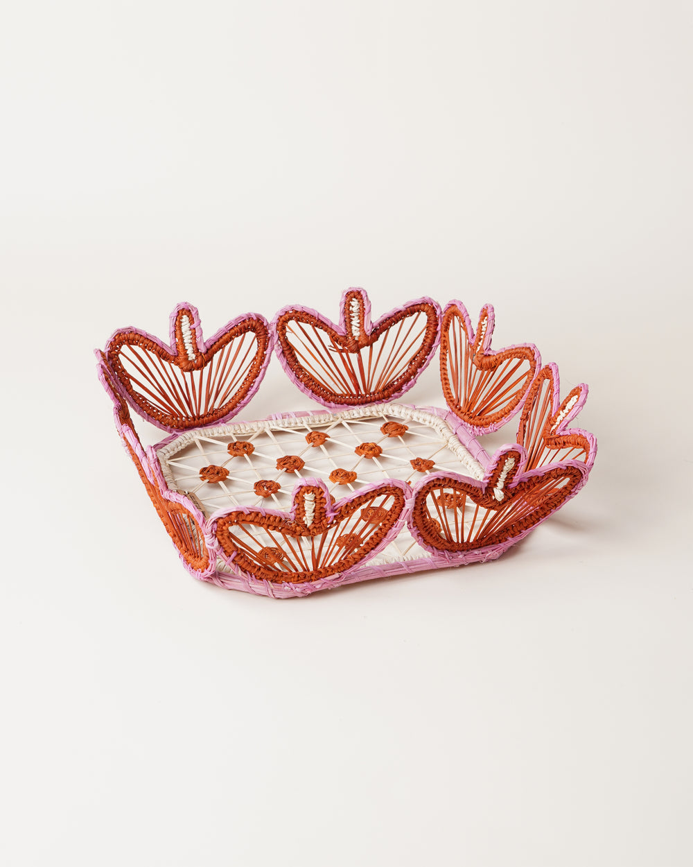 Iraca Palm Mara Tray Square Terracotta