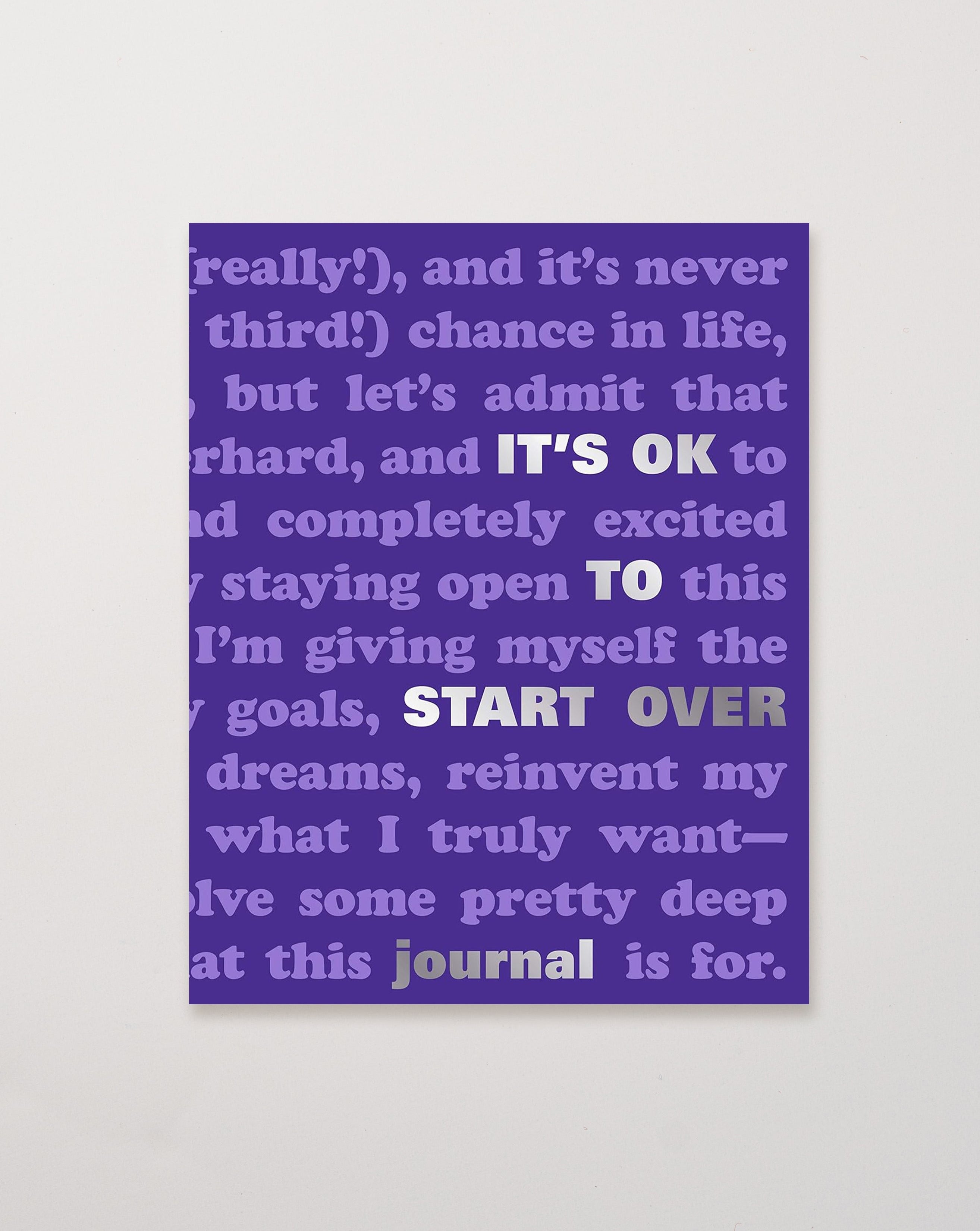 It's ok to start over Journal