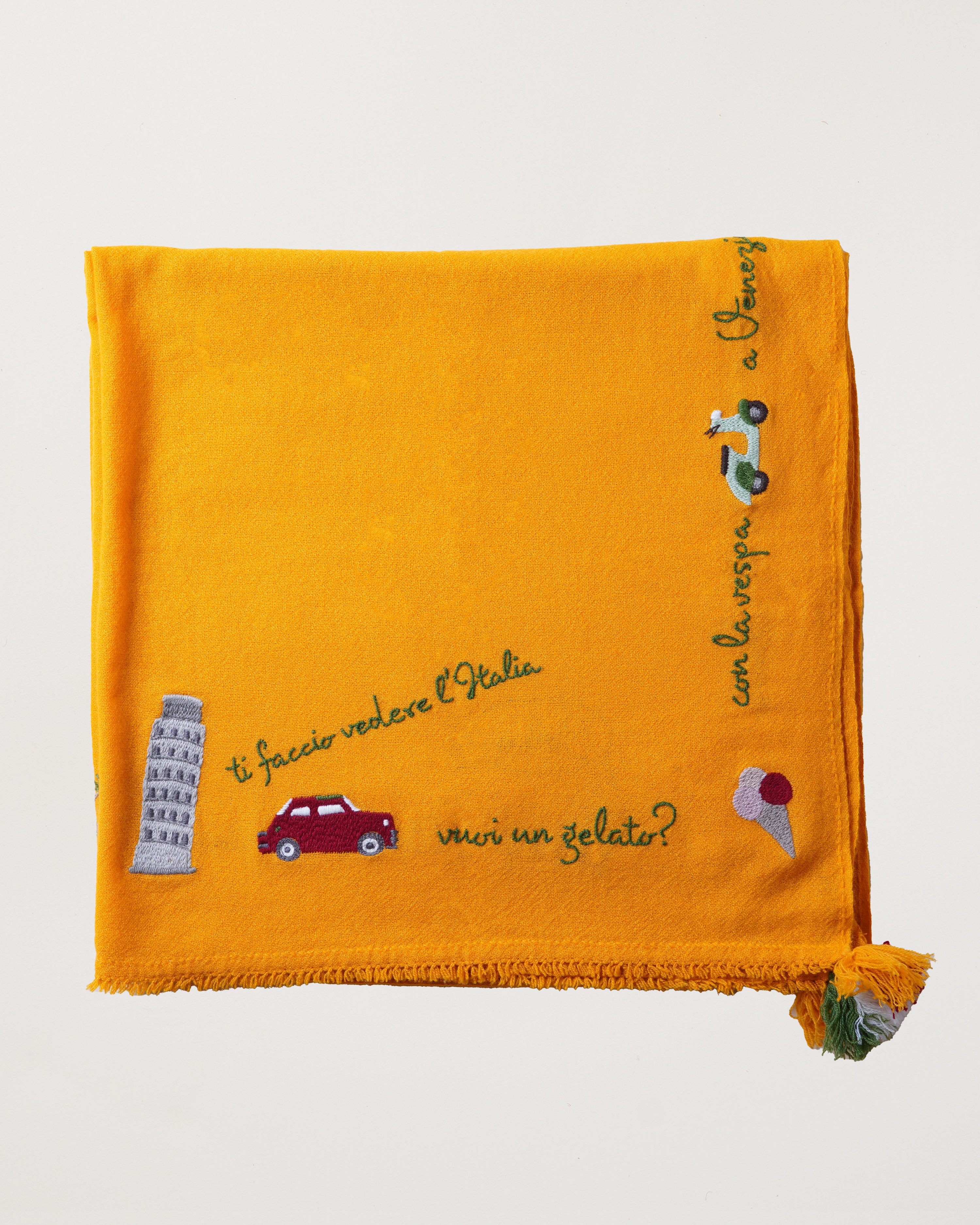 Italy Holiday Shawl Citrus