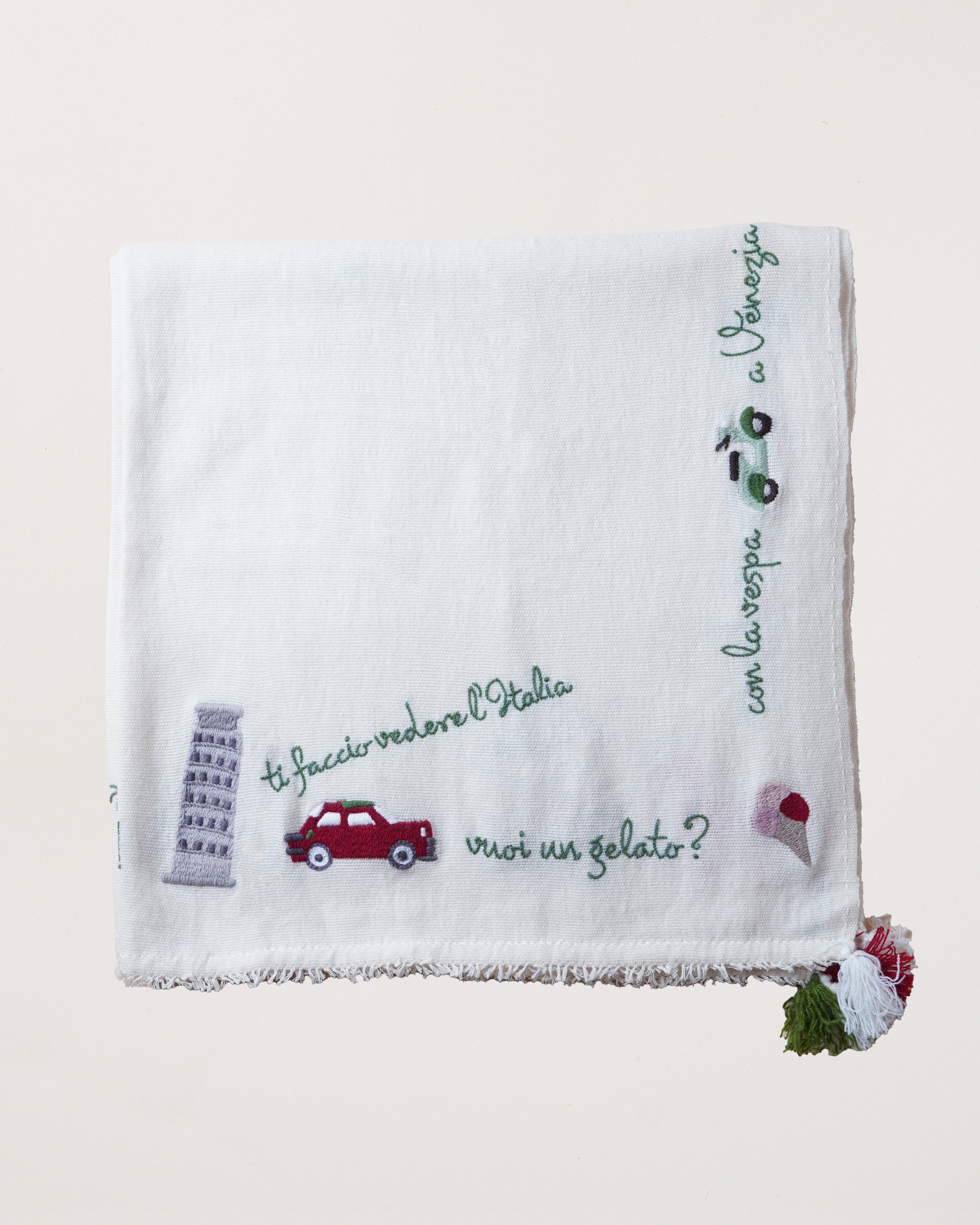 Italy Holiday Shawl Off White