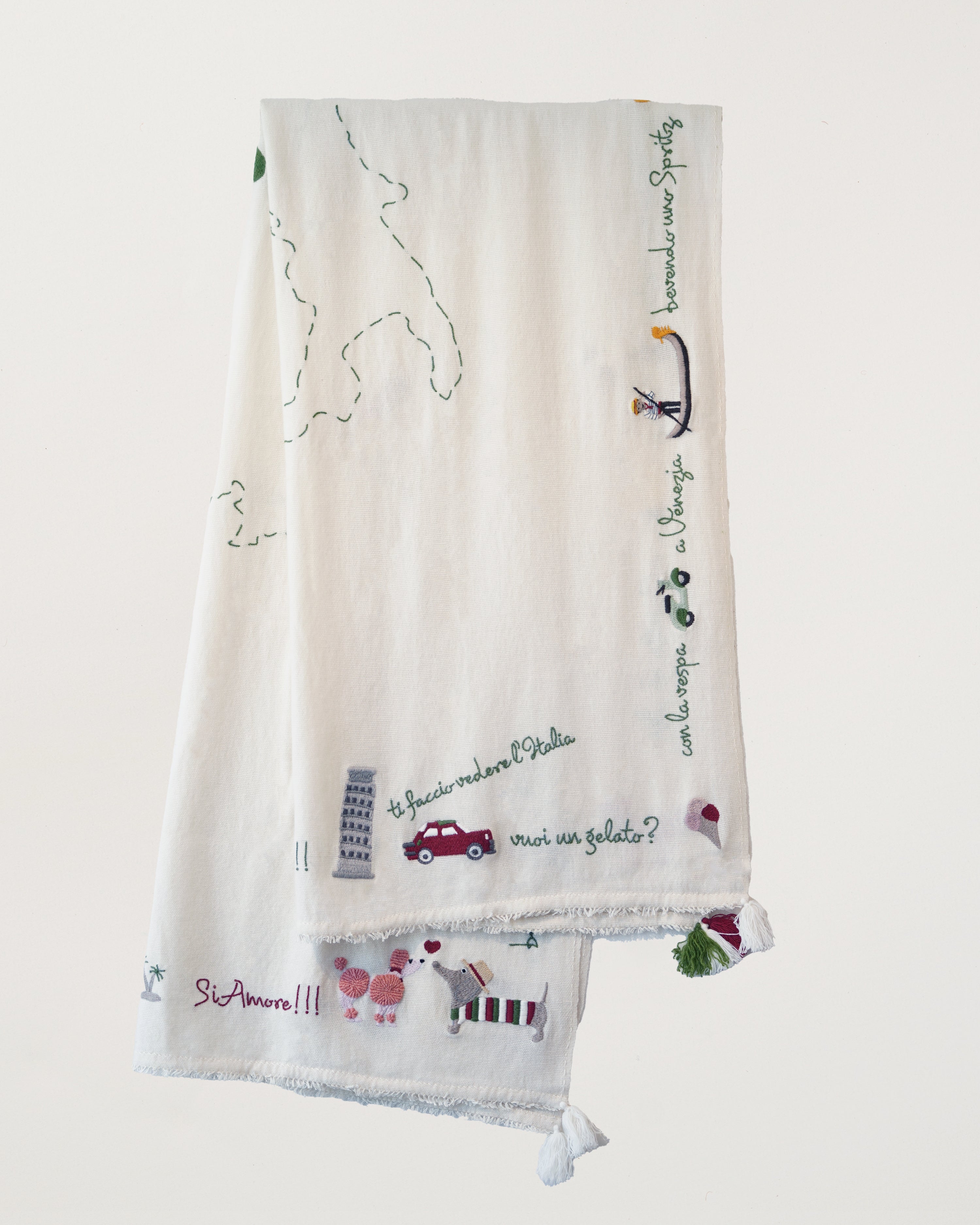 Italy Holiday Shawl Off White
