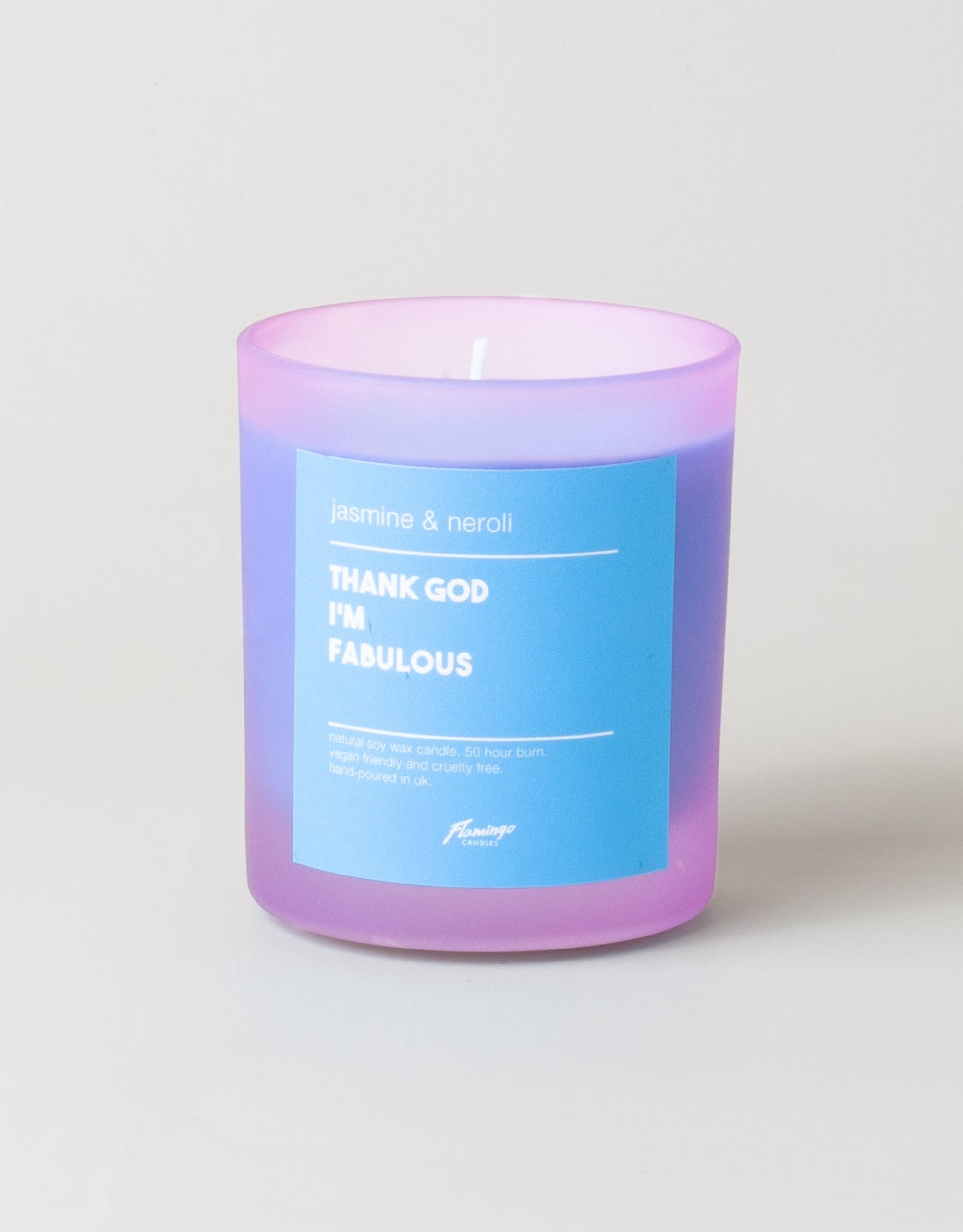 Jasmine & Neroli Thank God I’m Fabulous Frosted Pink Jar Candle