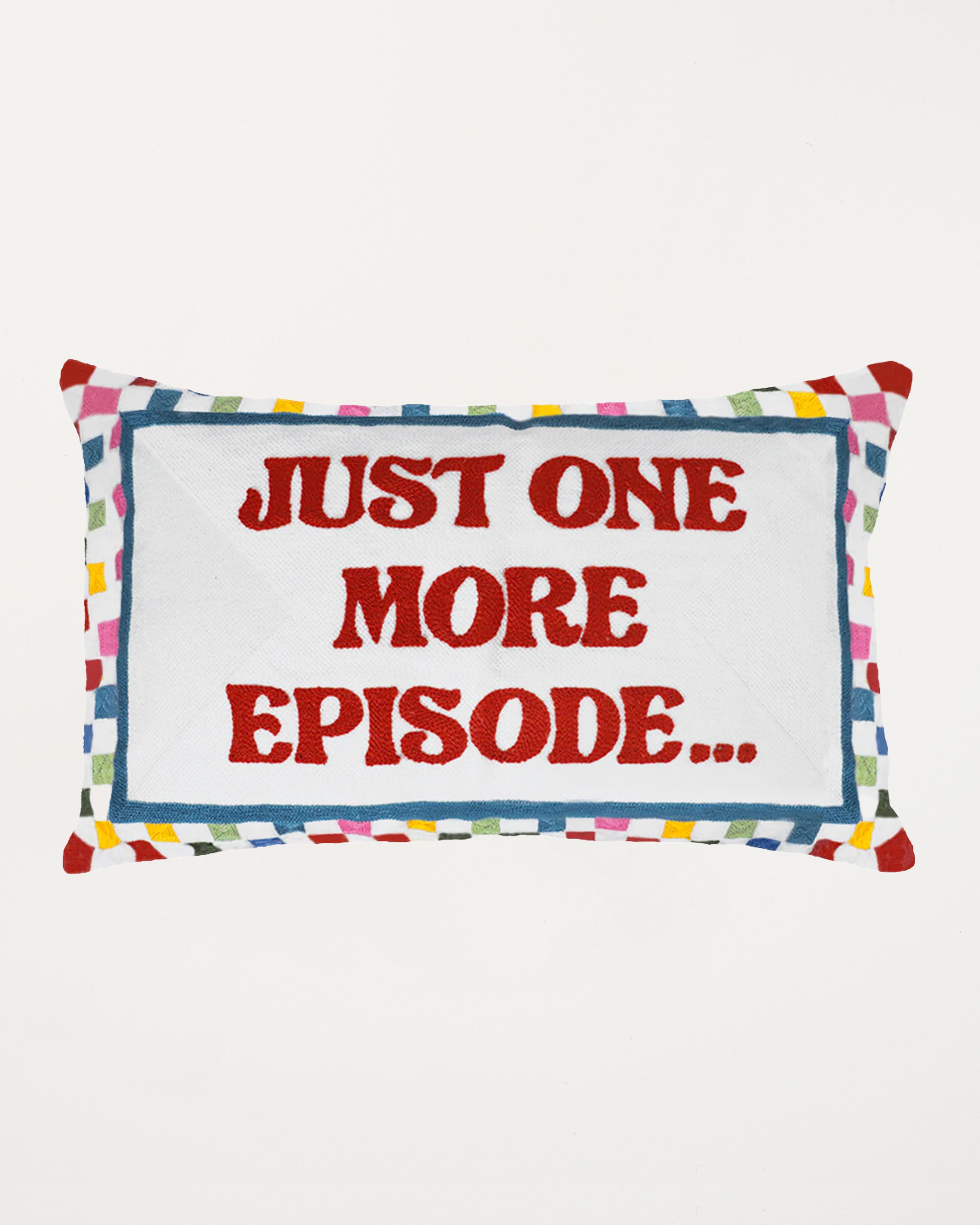 Just One More Episode Needlepoint Cushion