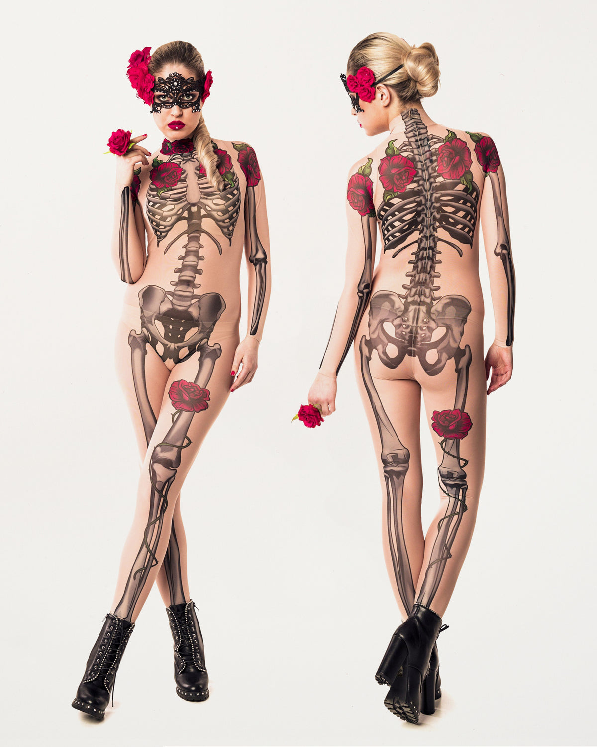 Lady Death Tat Skeleton Catsuit