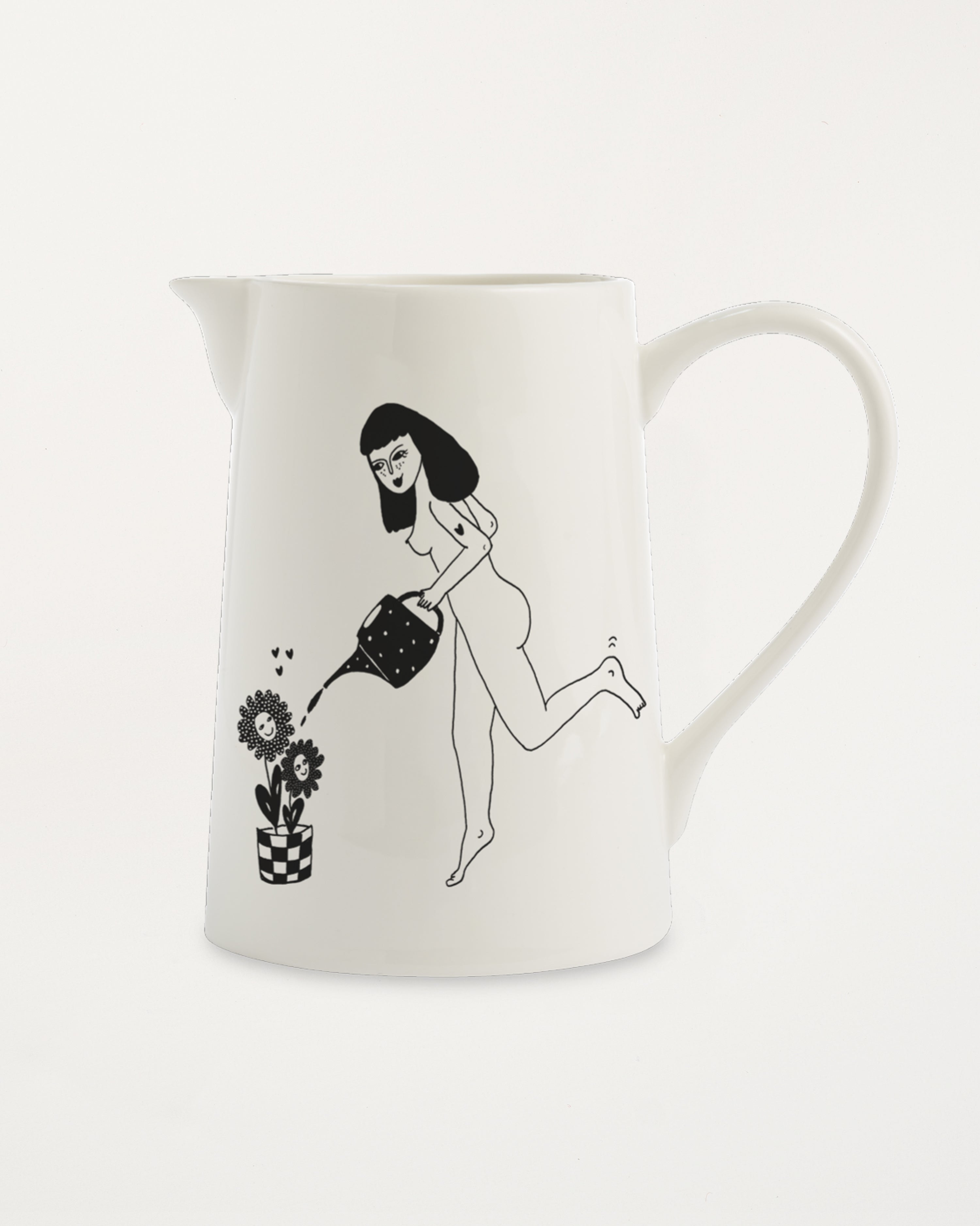 Large Jug Happy Flowers