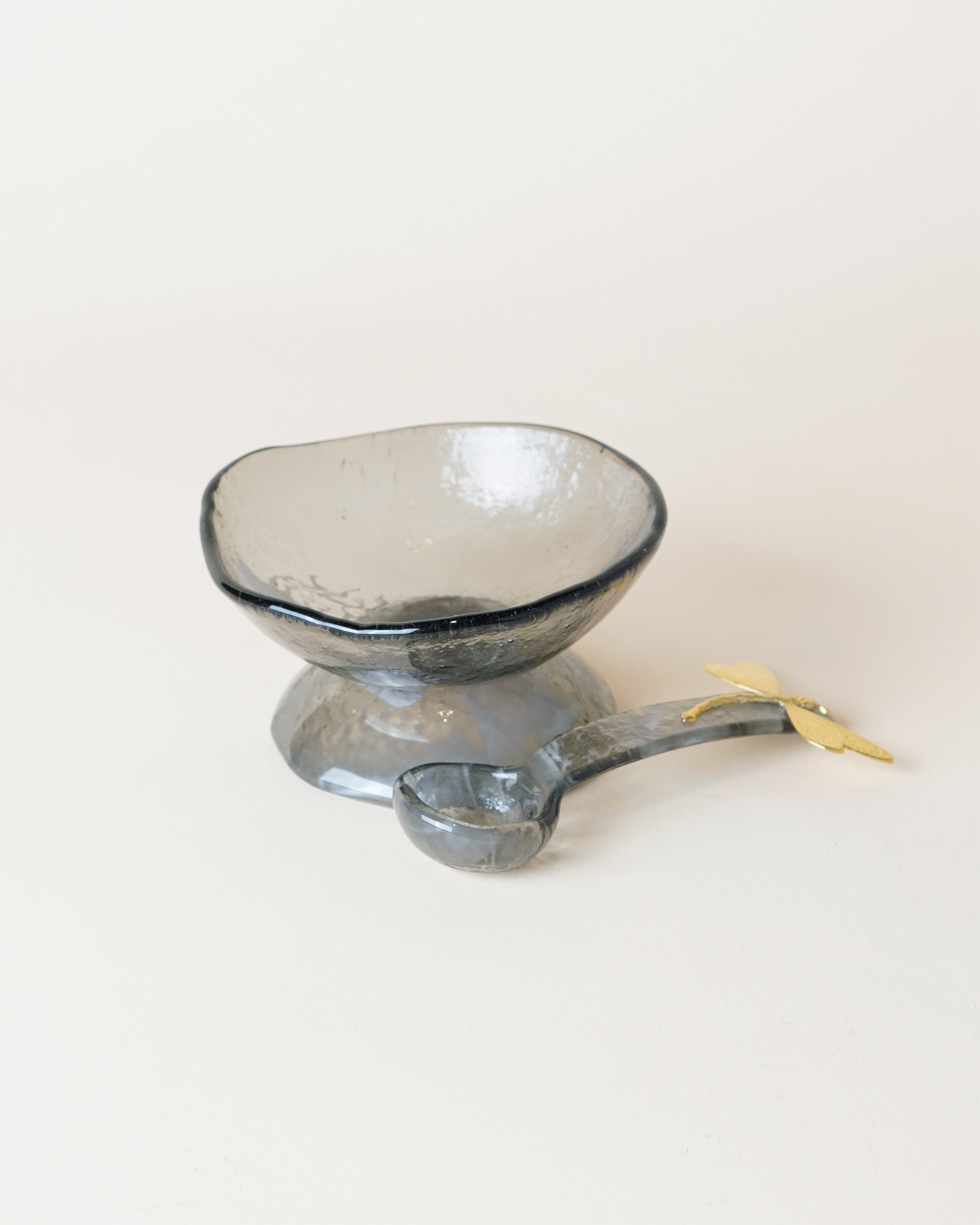 Large Marble Grey Salt Cellar/Spoon