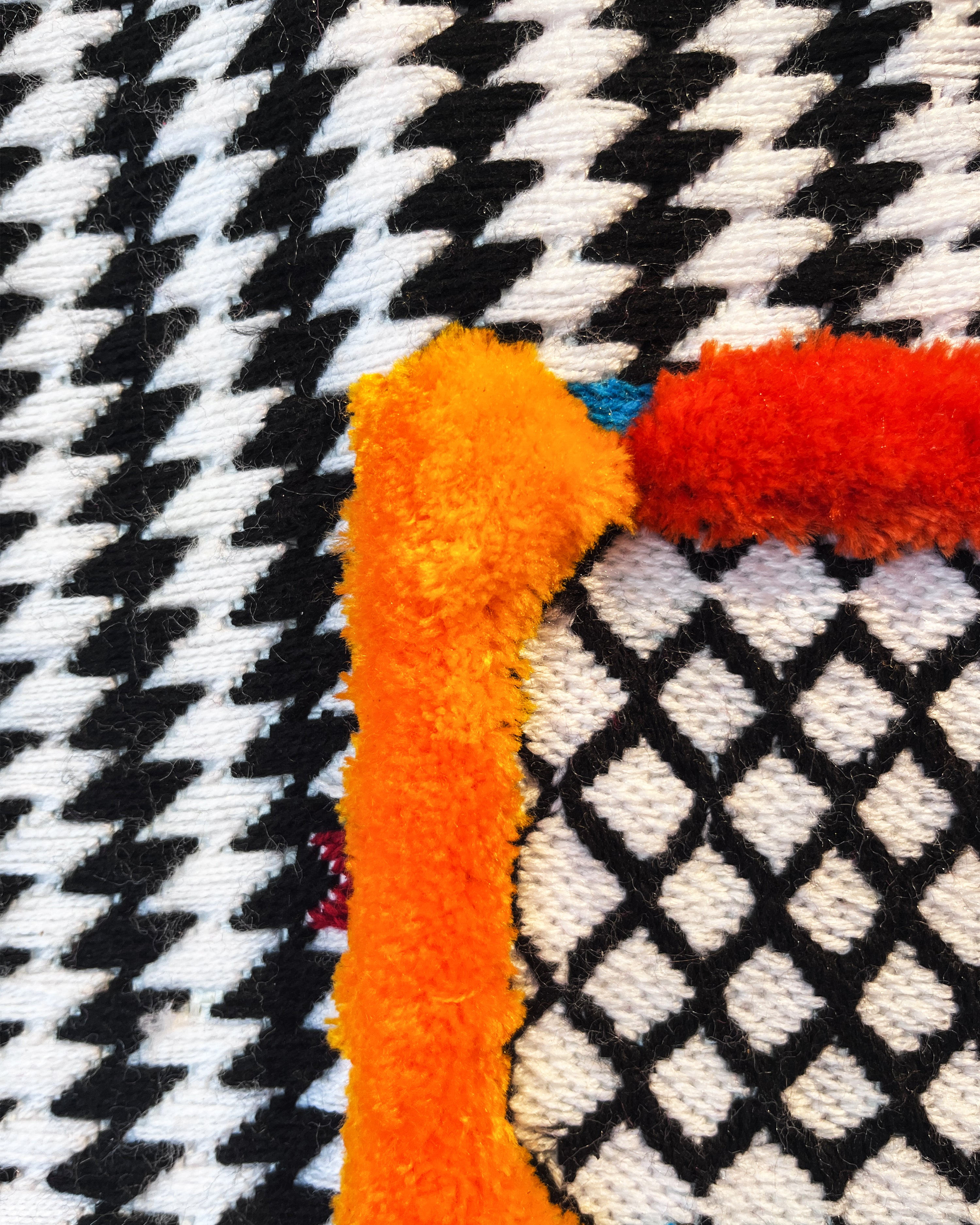 Large Recycled Food Bag Black & White Stripes