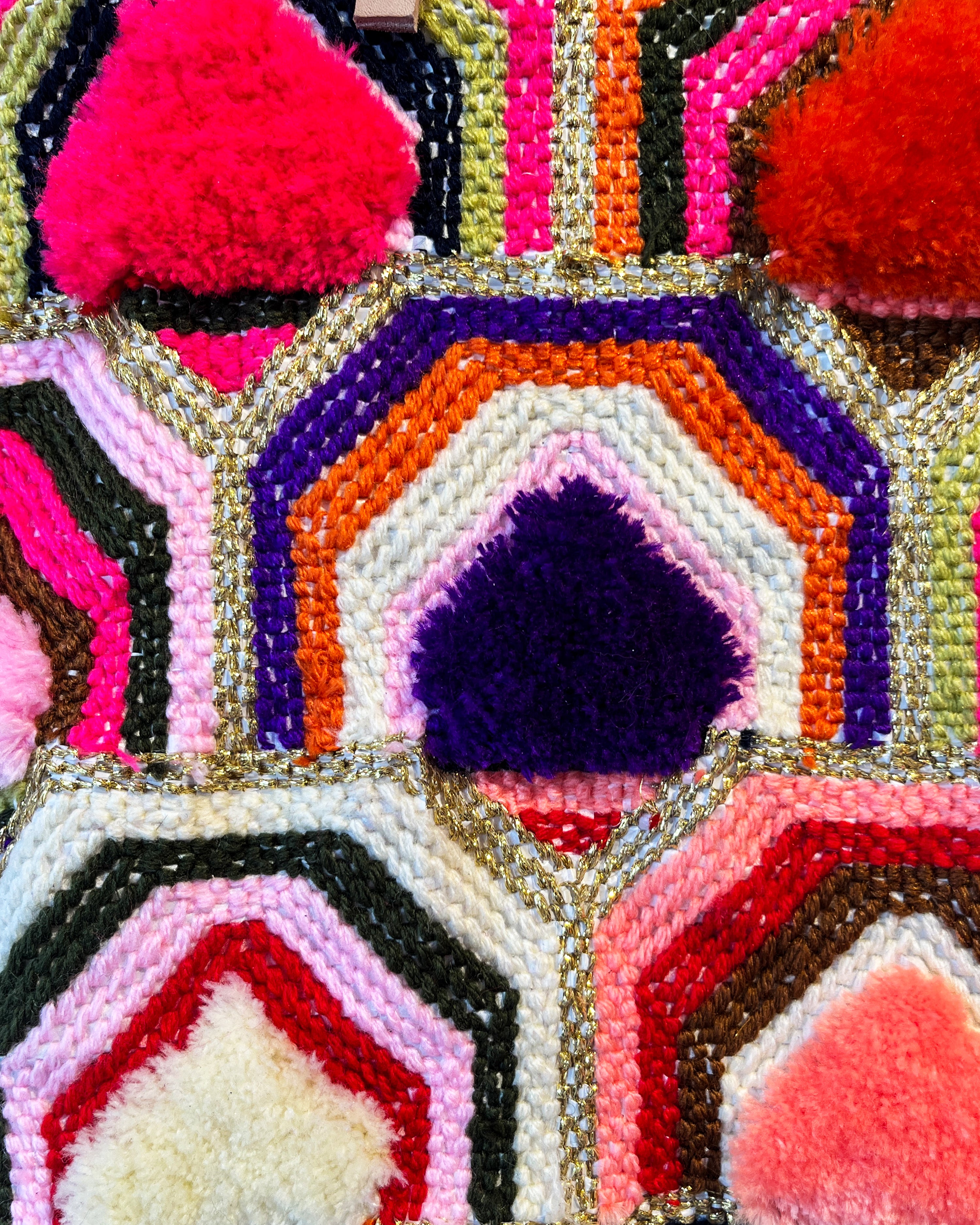 Large Recycled Food Bag Multicoloured Shapes