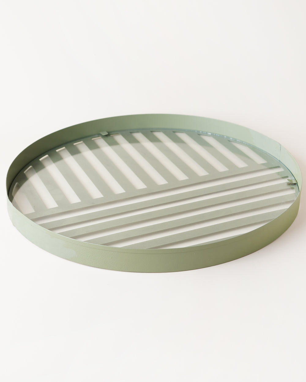 Large Round Khaki Tray
