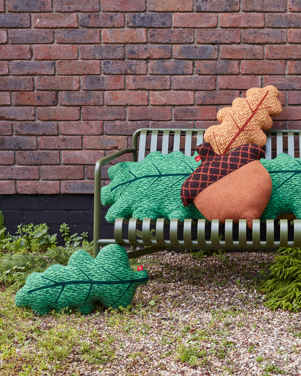 Leaf Shaped Cushion Green
