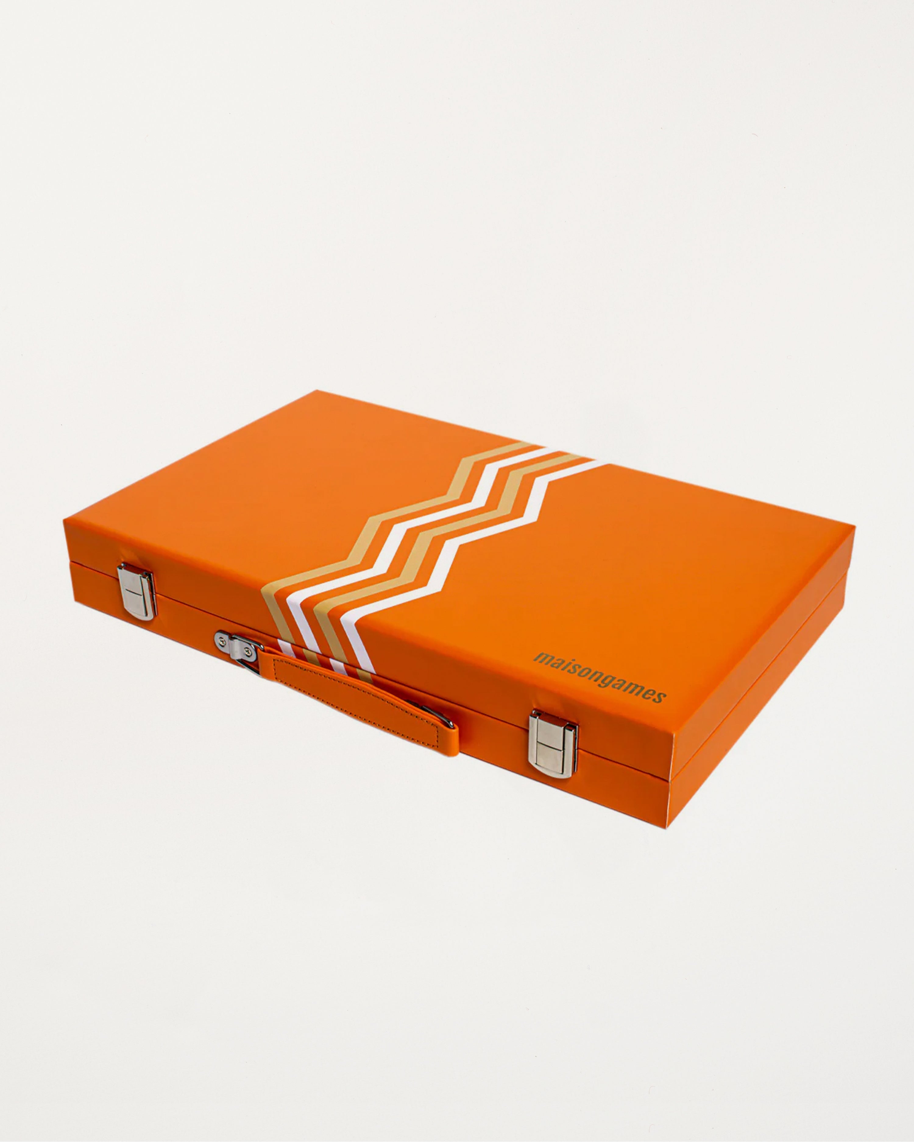 Leather Backgammon Orange