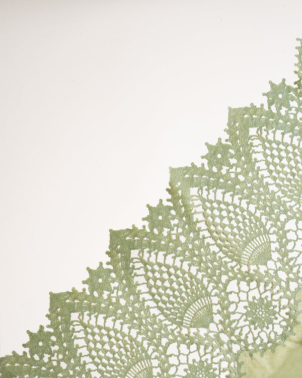 Light Green Vinyl Lace Tablecloth