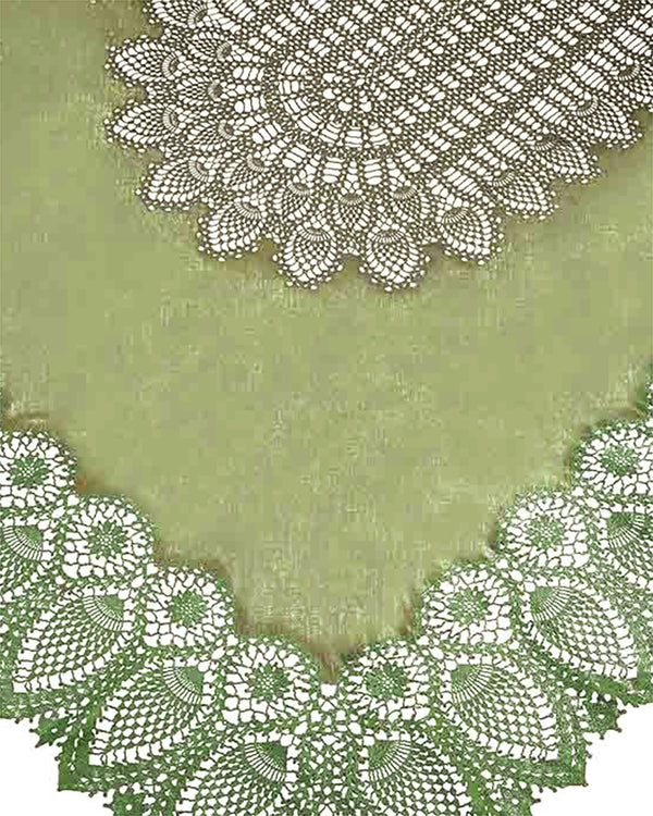 Light Green Vinyl Lace Tablecloth