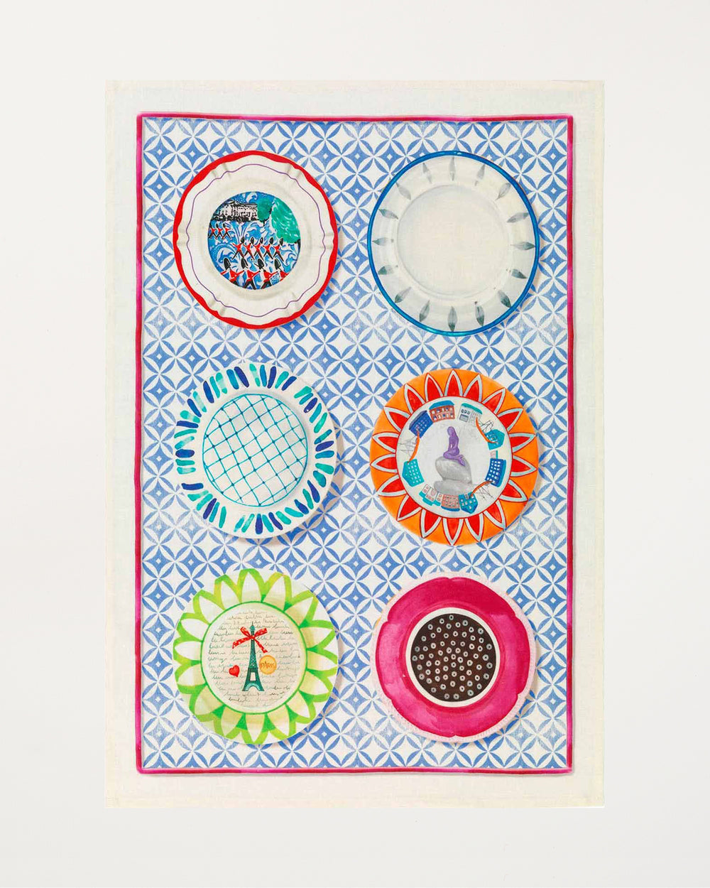 Limoges Blue Kitchen Towel 50x70cm