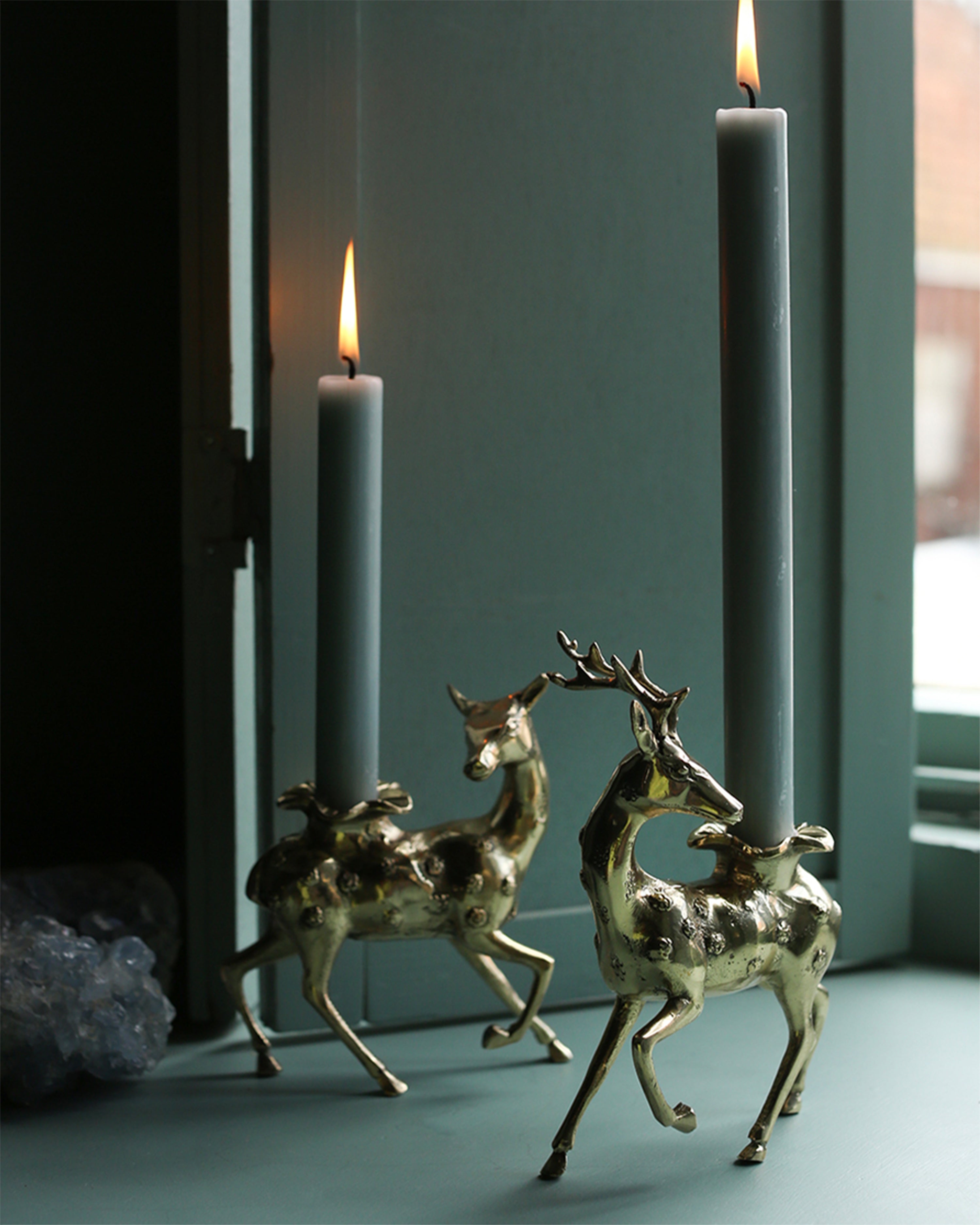 Lovely Deer Candle Holder Set