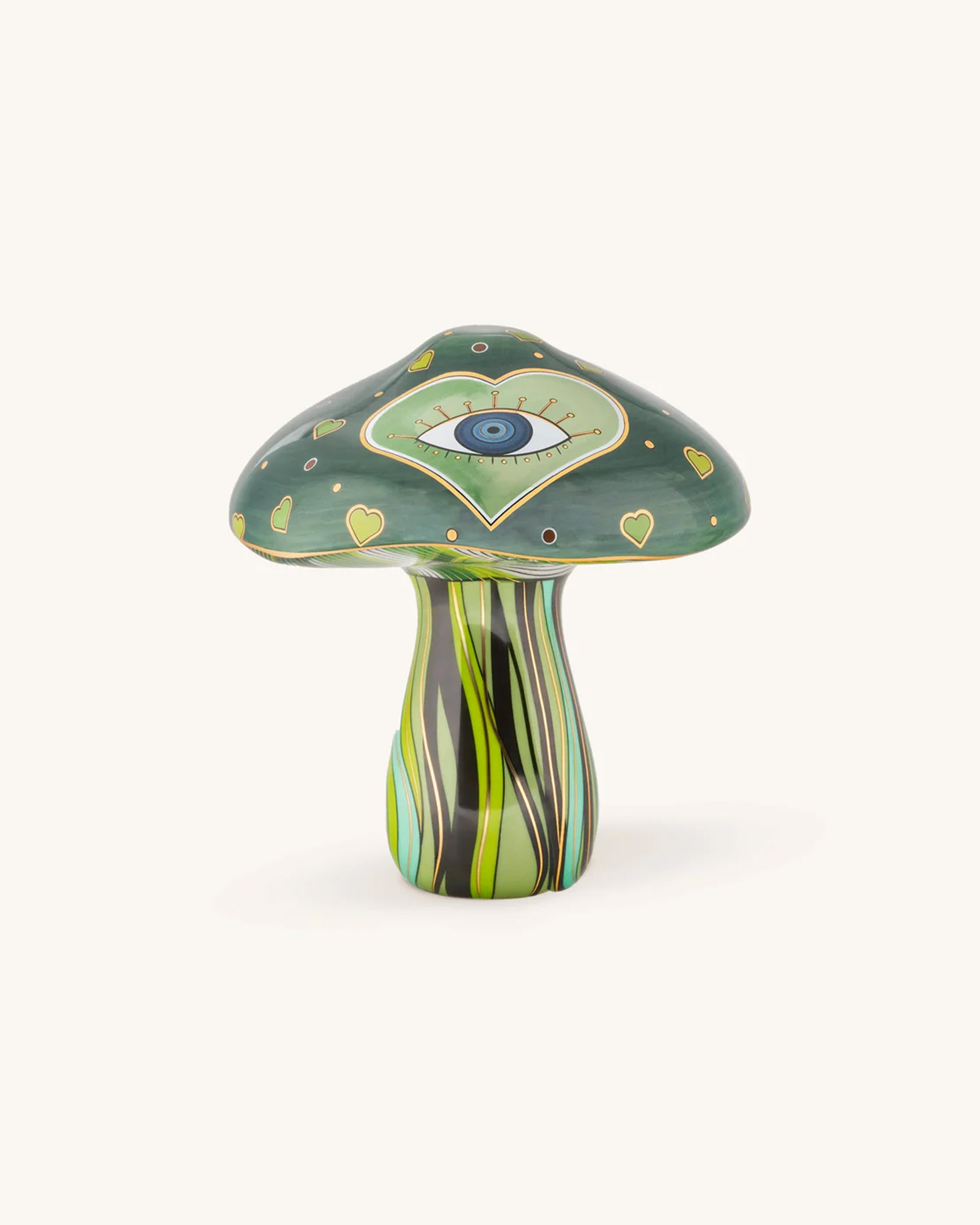 Loving Earth Evil Eye Heart Mushroom Statue