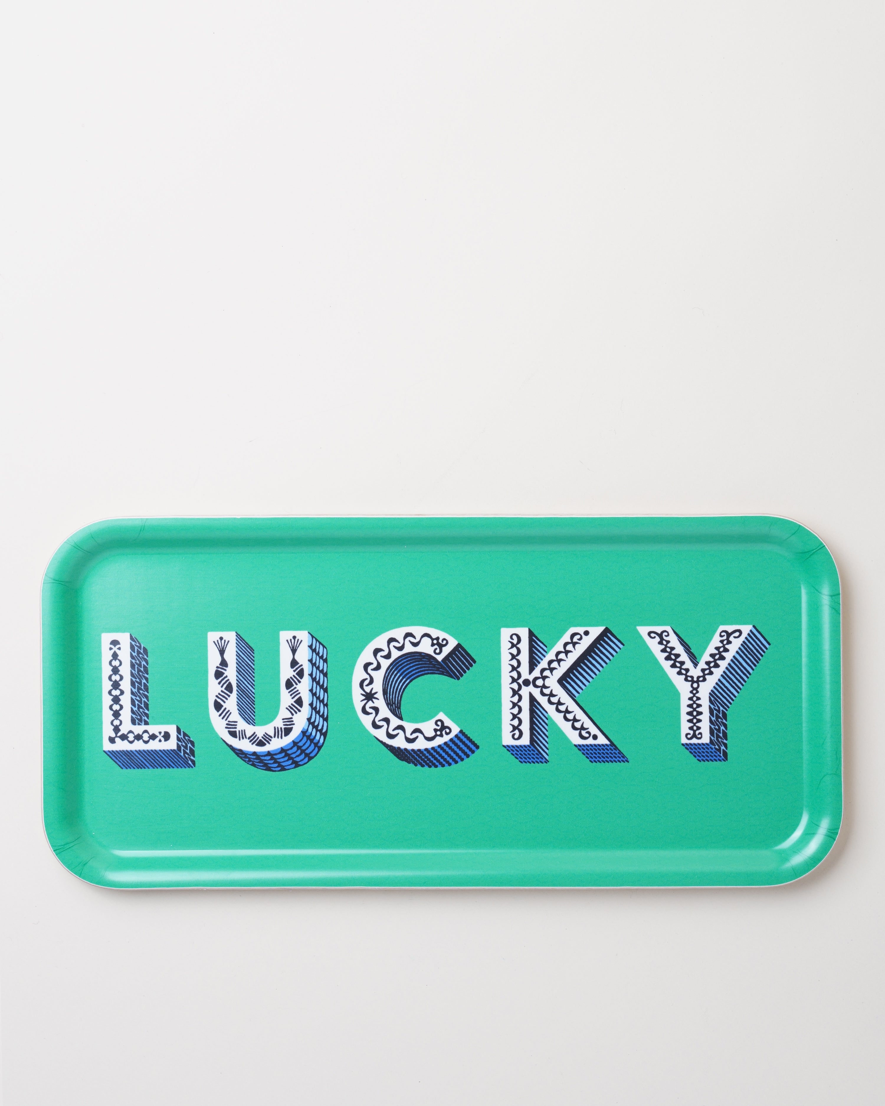 Lucky/Green Tray 32x15cm