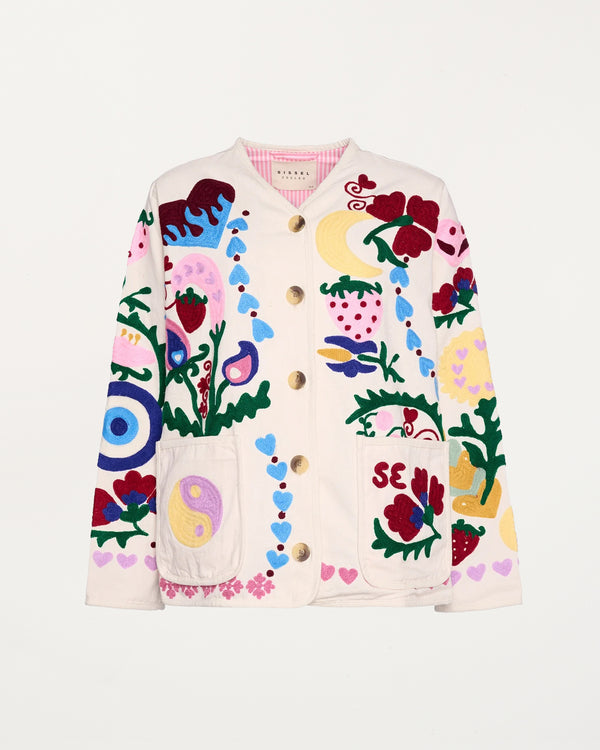 Maggie Jacket White Rose