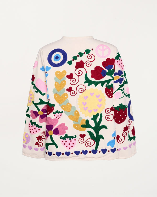 Maggie Jacket White Rose