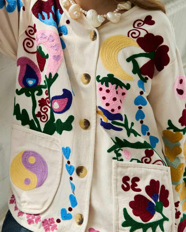 Maggie Jacket White Rose