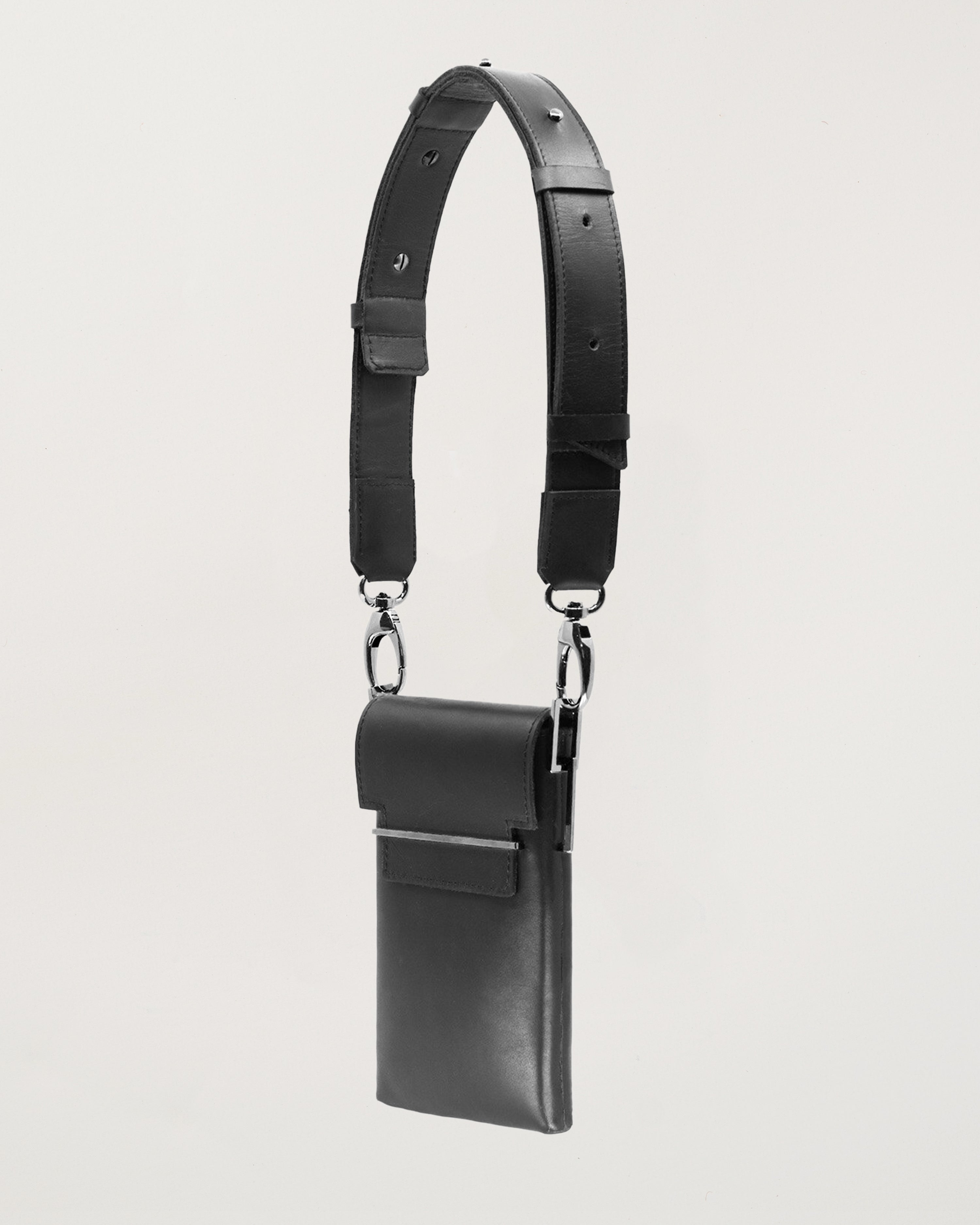 Medium Crossbody Bag/Black Silver