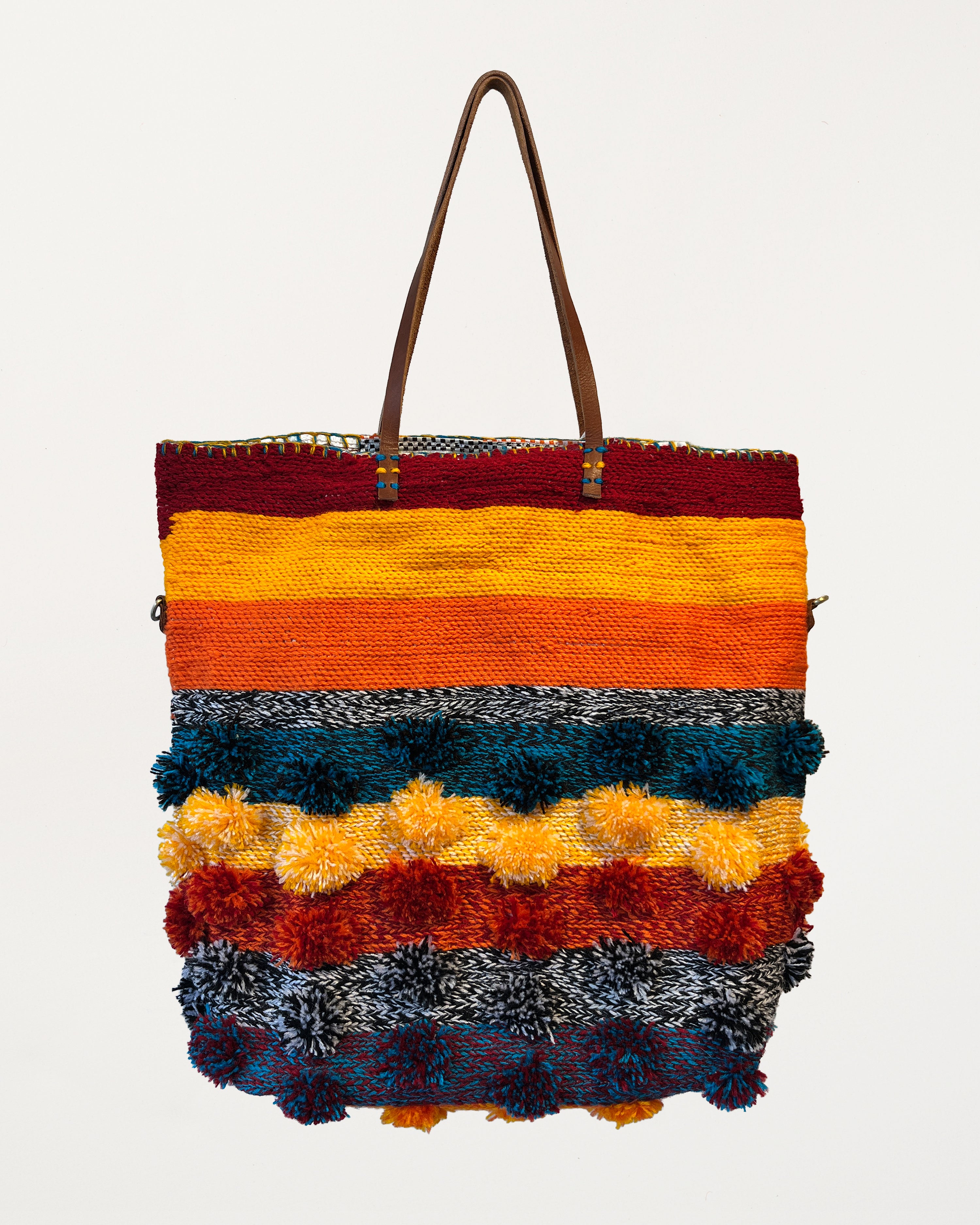 Medium Recycled Food Bag Orange Stripes