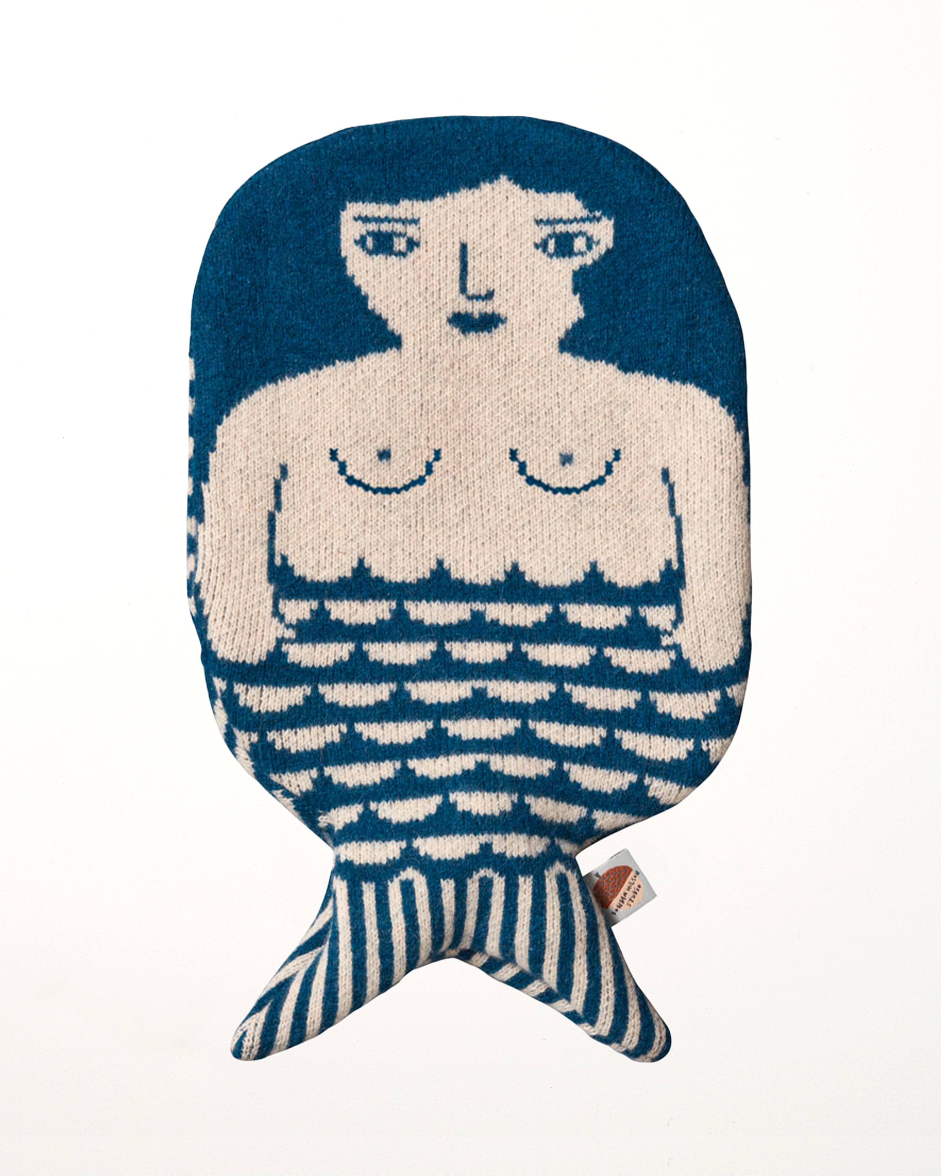 Mermaid Hot Water Bottle Blue