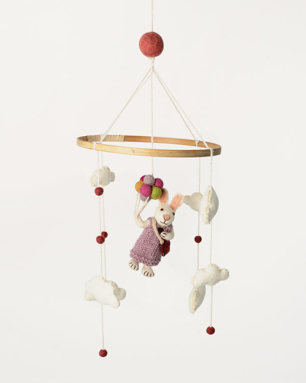 Mobile Girl Bunny with Balloons