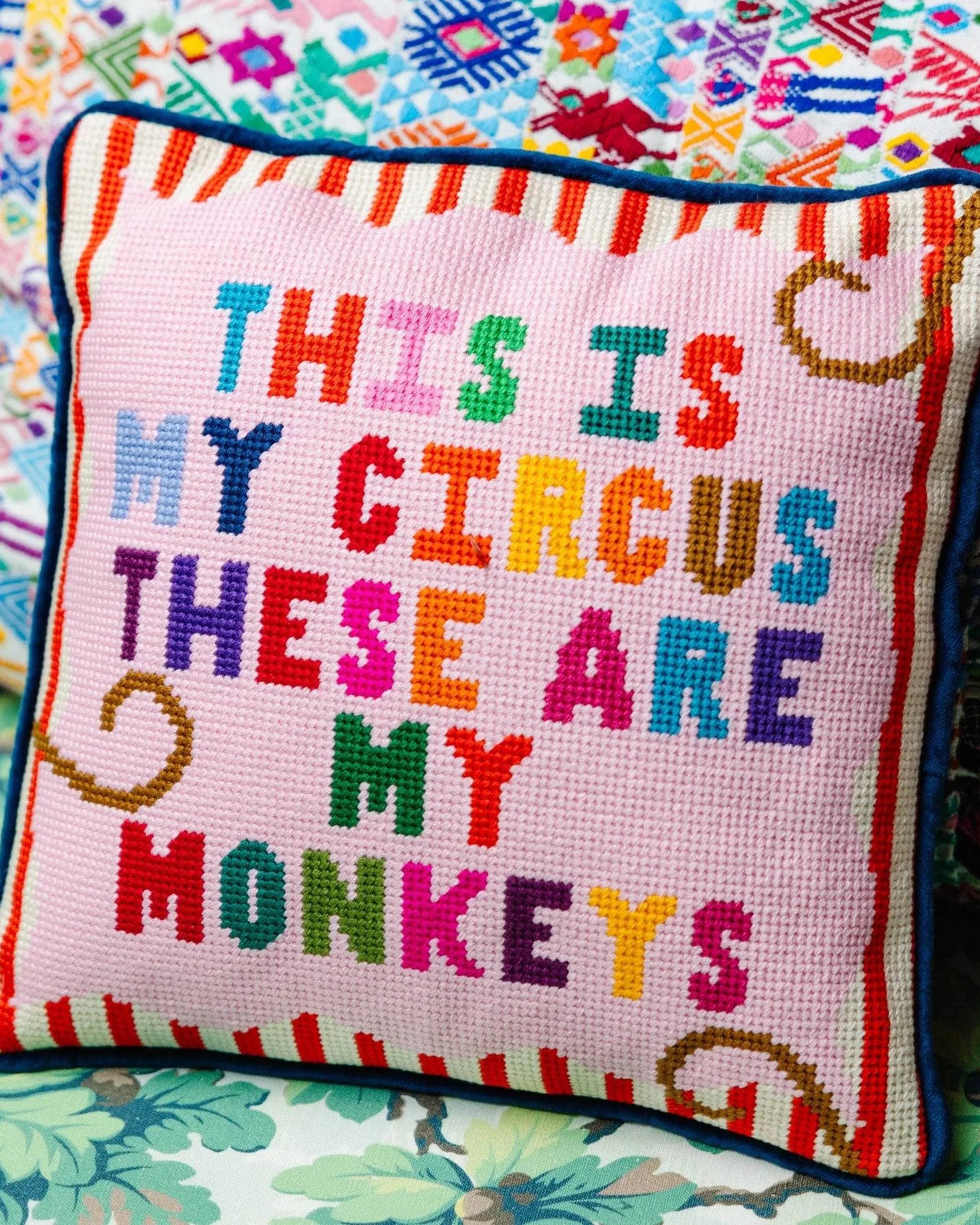 My Circus Needlepoint Pillow