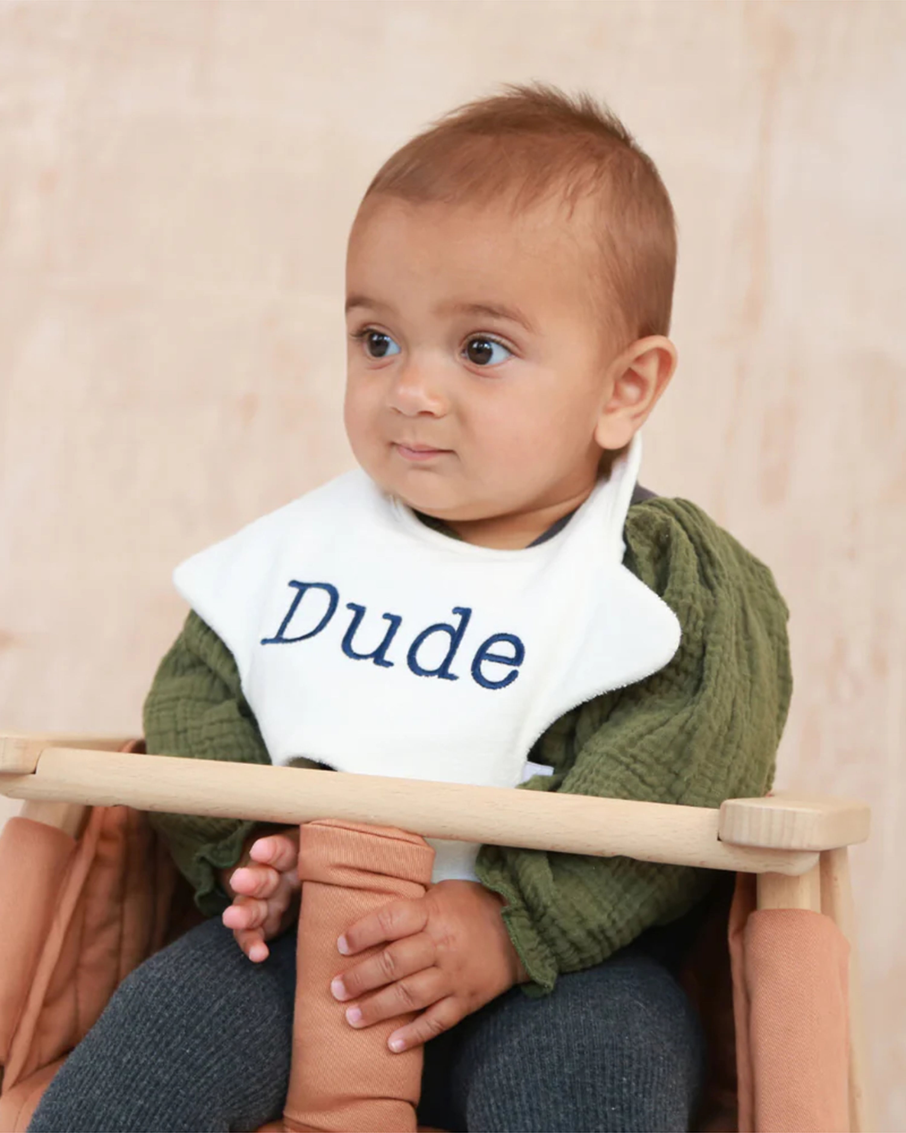 Navy Dude Baby Bib