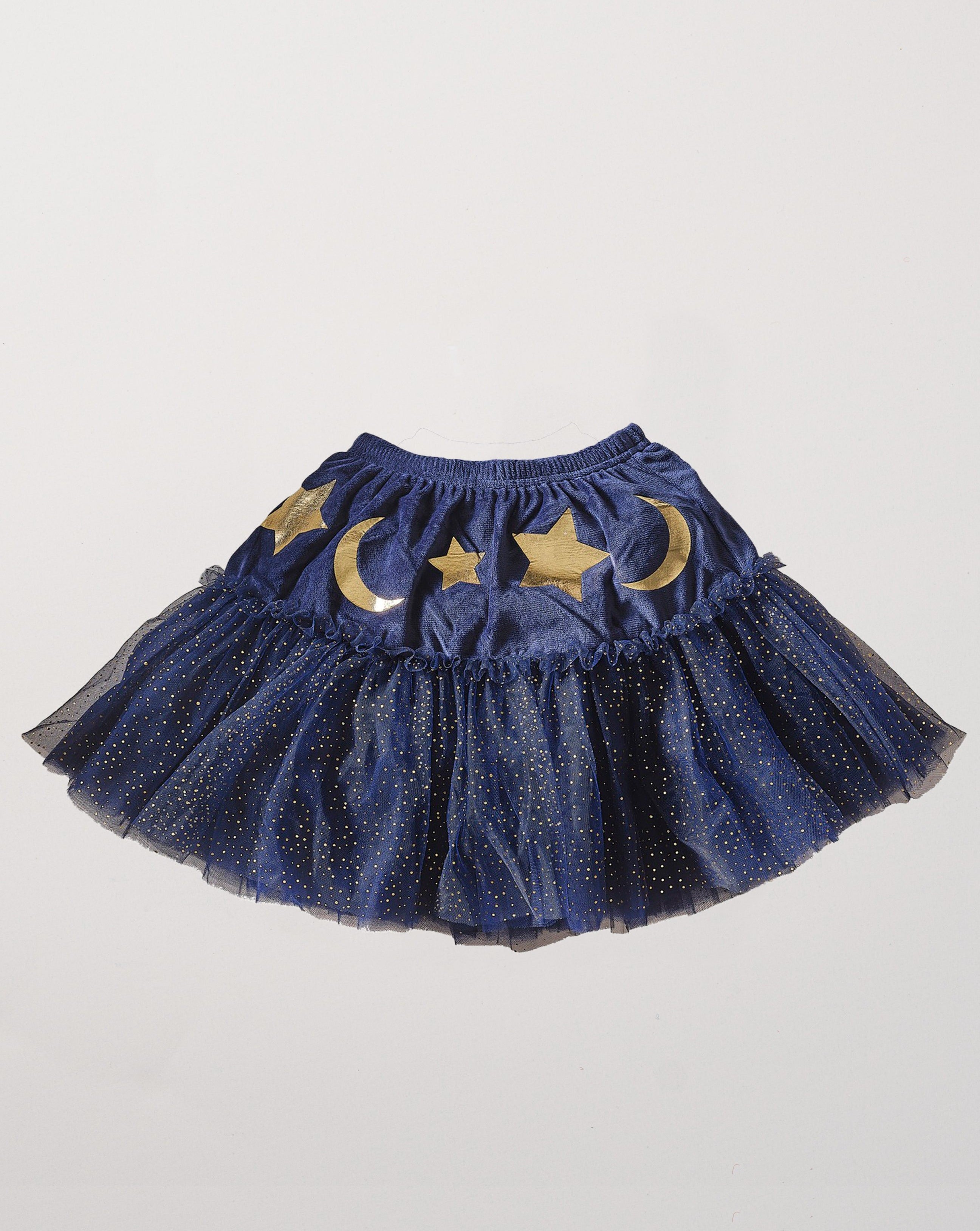 Navy Velvet Sparkle Kids Wizard Tutu Ages 3-5