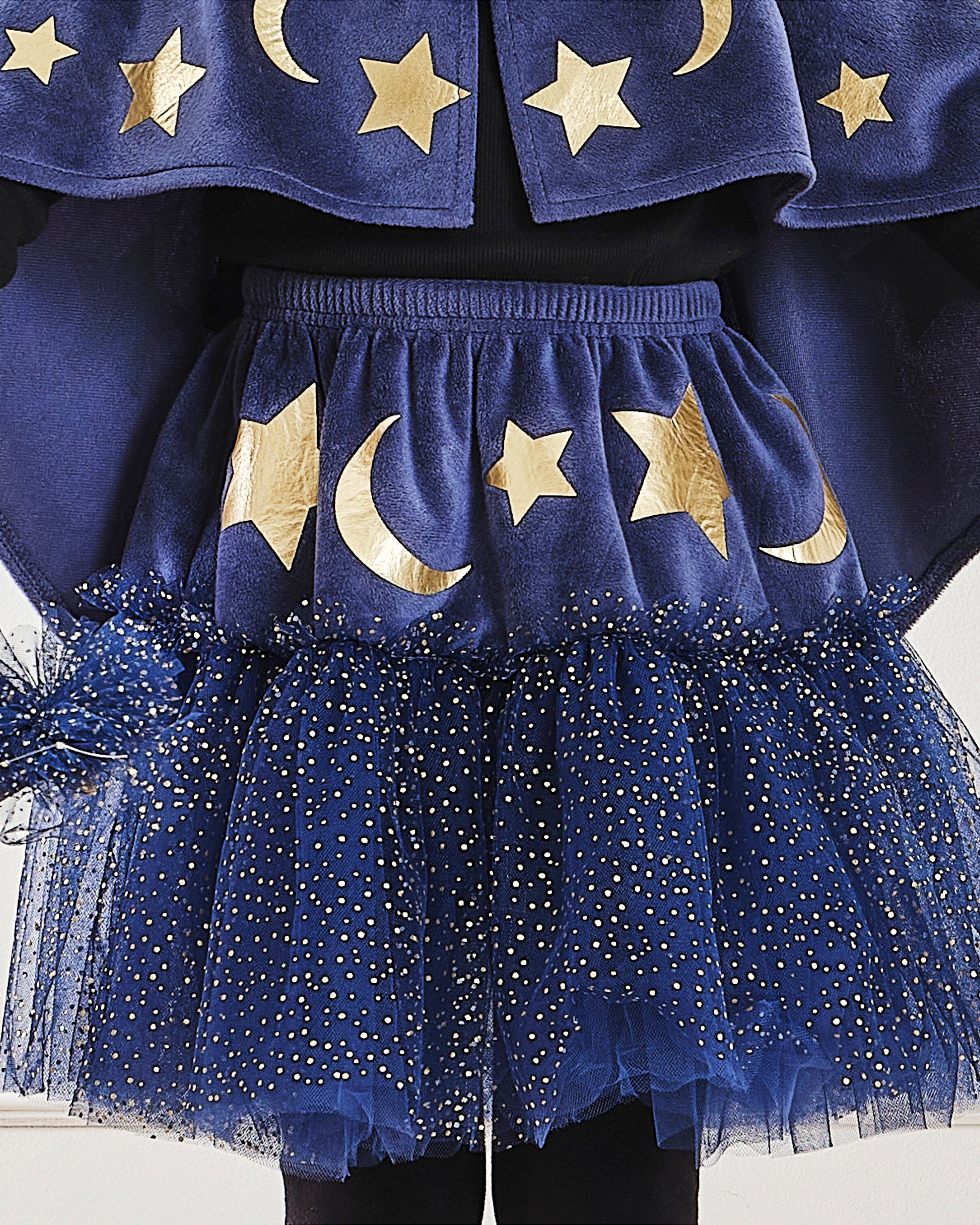 Navy Velvet Sparkle Kids Wizard Tutu Ages 3-5