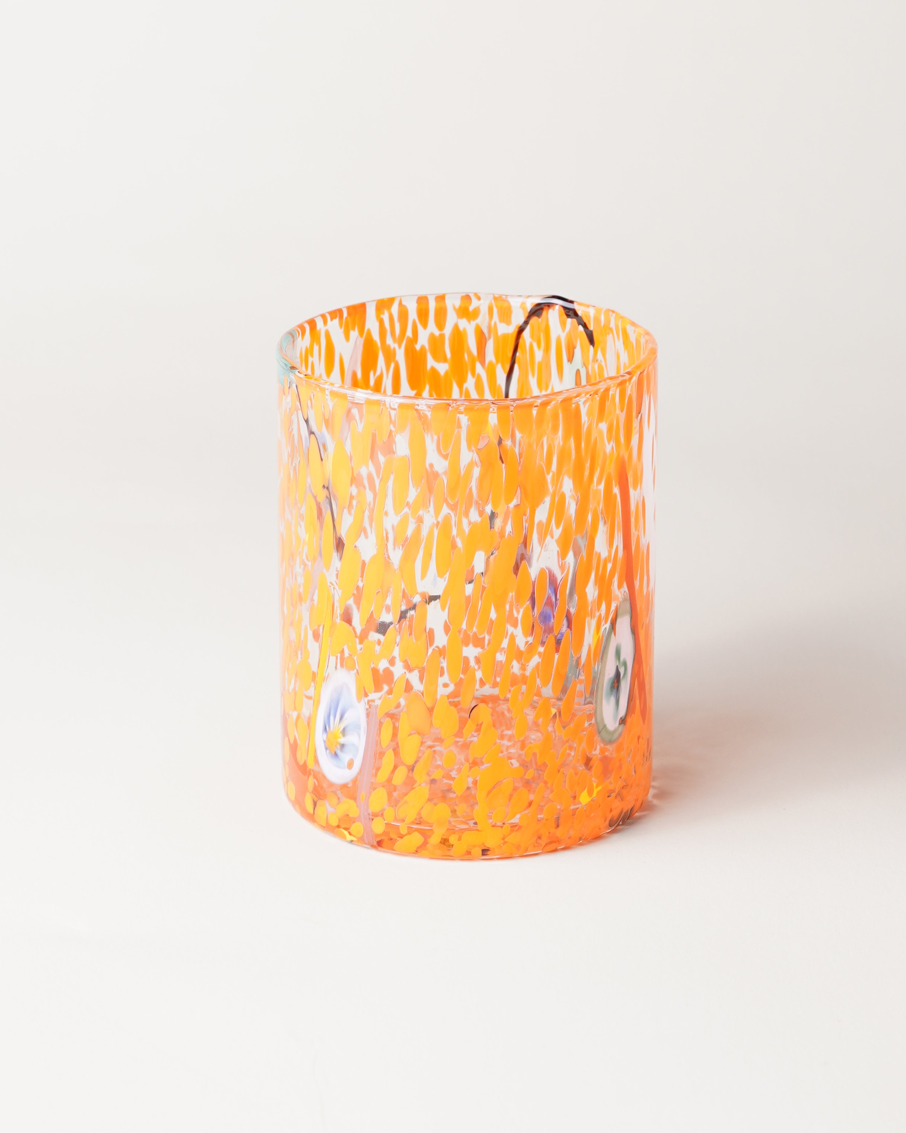 New Straight Murano Tumbler Orange