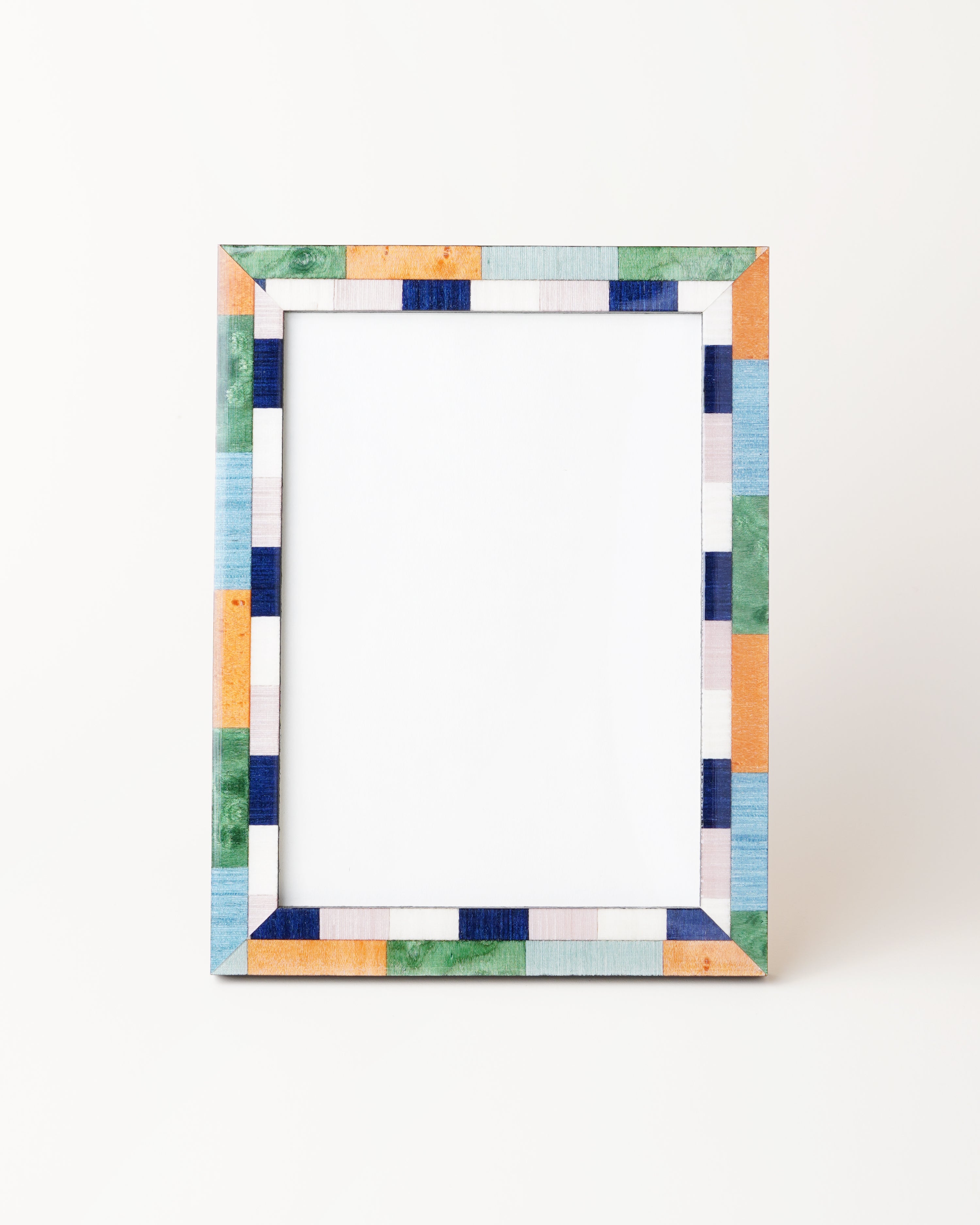 Nice Green/Blue/Ochre Frame 13x18cm