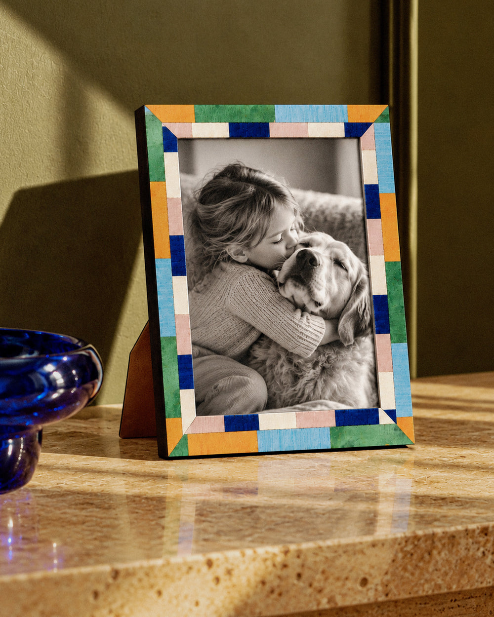 Nice Green/Blue/Ochre Frame