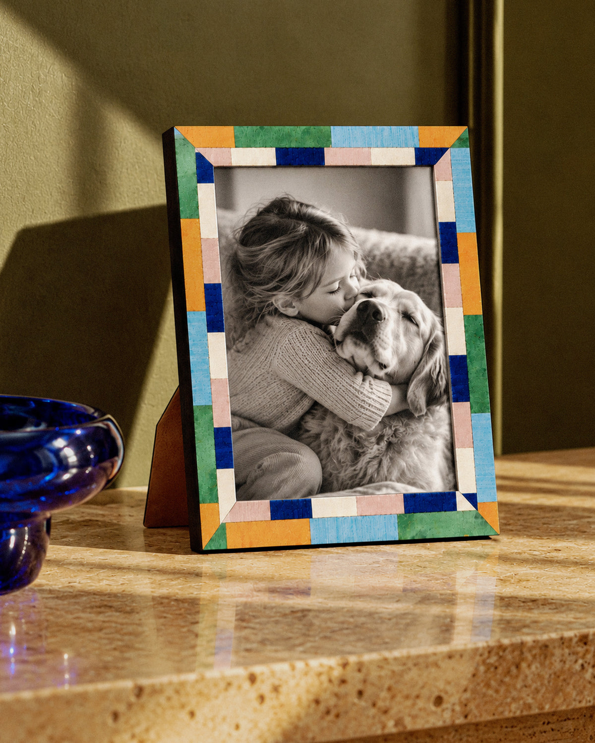 Nice Green/Blue/Ochre Frame